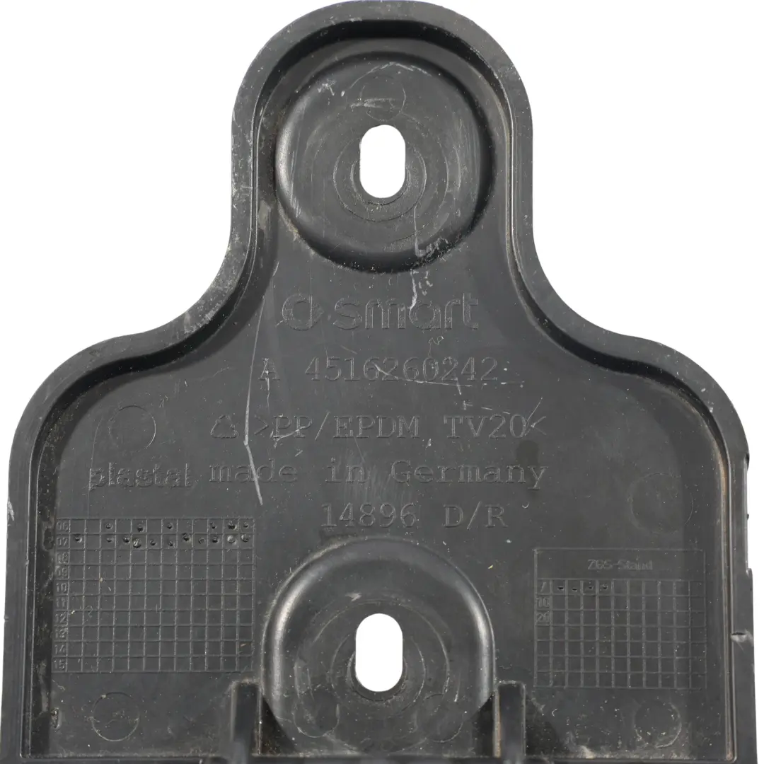 Support Protection Anti-Éclaboussures Avant Gauche pour Smart Fortwo 451 à propos du numéro de pièce A4516260242 Smart Fortwo 451 Support Protection Anti-Éclaboussures Avant Gauche - SKU A4516260242 - Numéro de pièce A4516260242