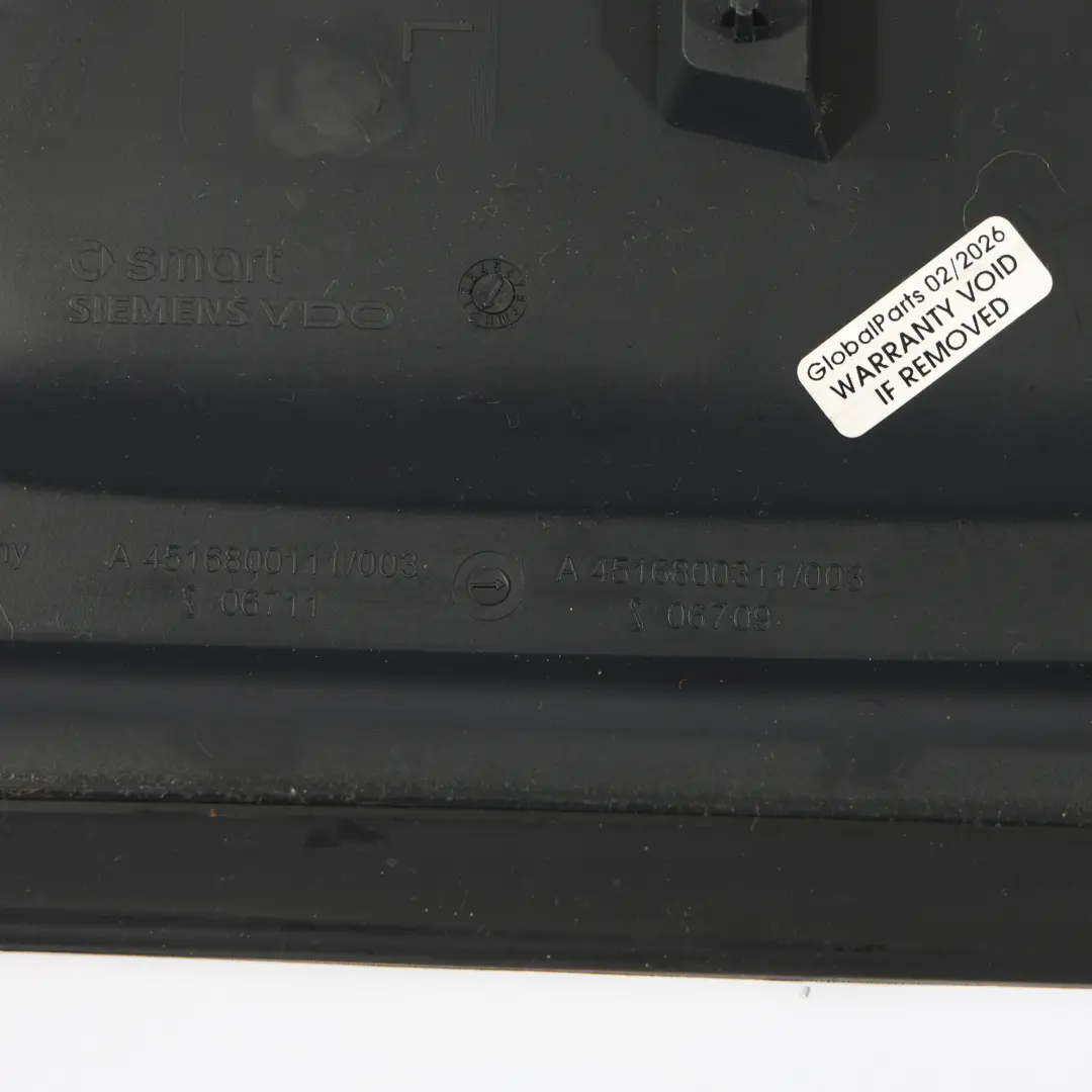 Cruscotto Pannello Di Copertura Sinistro Nero per Smart Fortwo 451 con numero di parte A4516800311 Smart Fortwo 451 Cruscotto Pannello Di Copertura Sinistro Nero - SKU A4516800311 - Numero di parte A4516800311