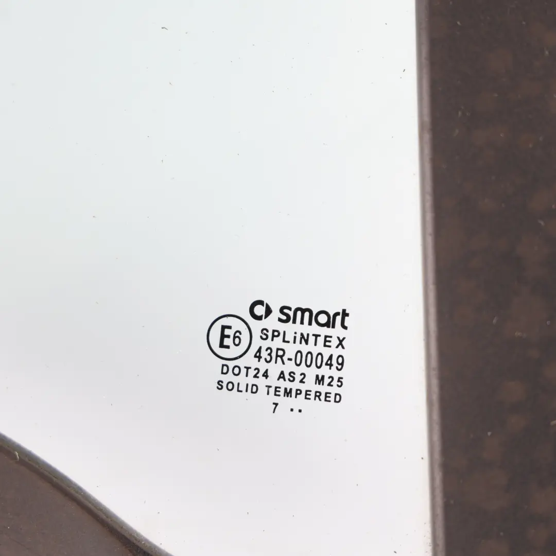 Side Window Quarter Glass Right O/S to Smart 451 Fortwo with Part number A4517200257 Smart 451 Fortwo Side Window Quarter Glass Right O/S - SKU A4517200257 - Part number A4517200257