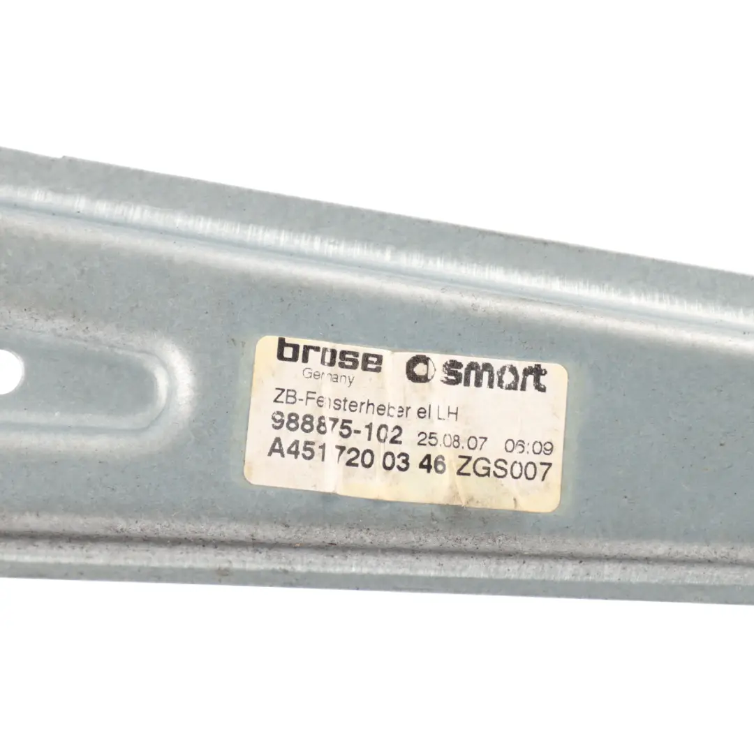 Smart A451 Fensterheber Mechanismus Regulator Vorne Links - SKU A4517200346 - Teilenummer A4517200346