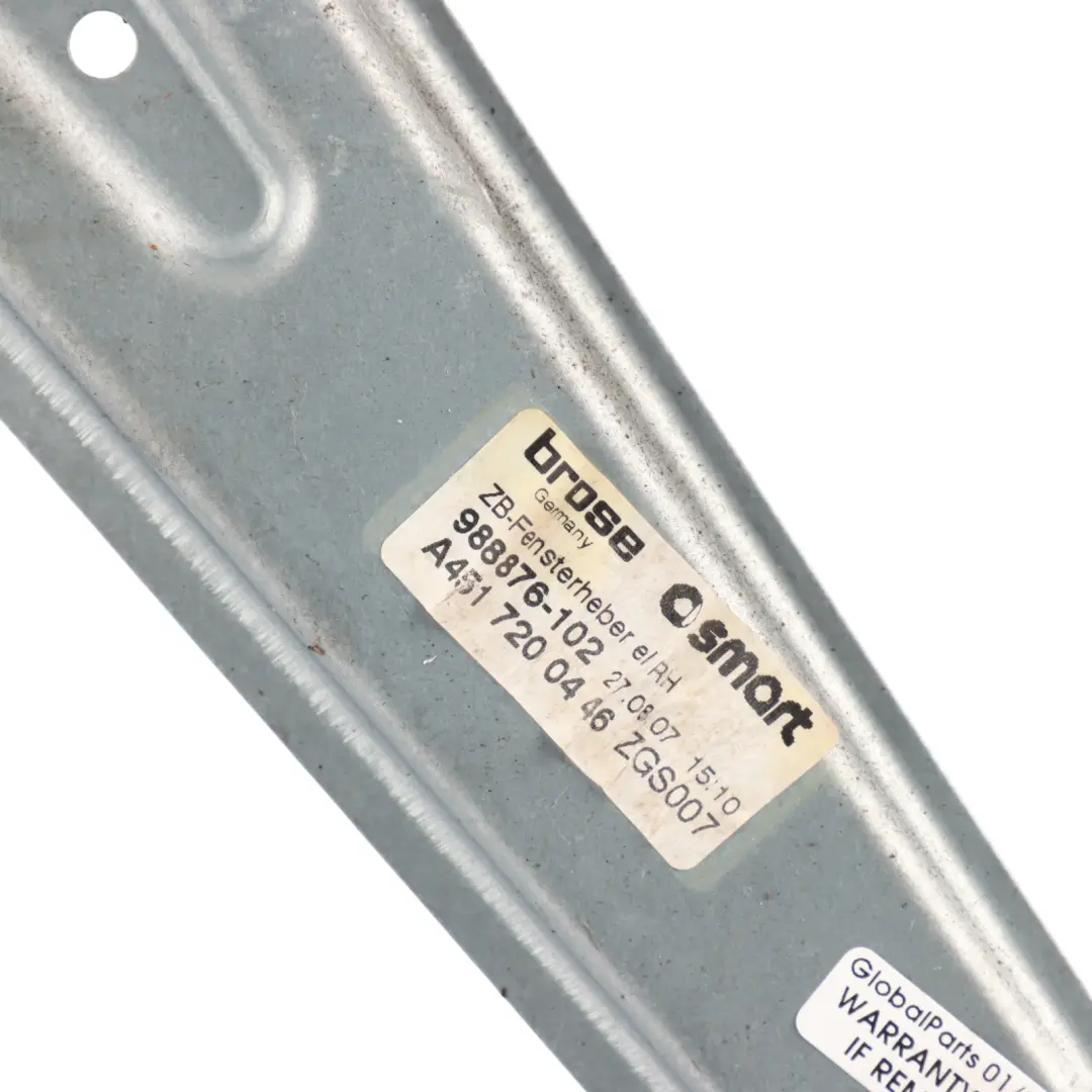 Smart A451 Meccanismo Alzacristalli Motore Anteriore Destro - SKU A4517200446 - Numero di parte A4517200446