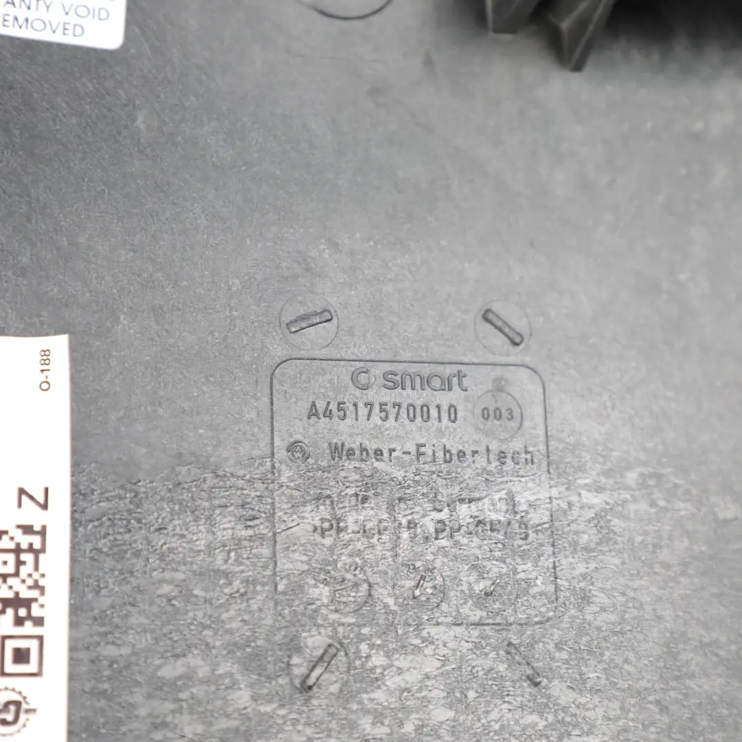 Boot Trunk Lid Tailgate Lower Storage Tray Panel to Smart Fortwo 451 with Part number A4517570010 Smart Fortwo 451 Boot Trunk Lid Tailgate Lower Storage Tray Panel - SKU A4517570010 - Part number A4517570010