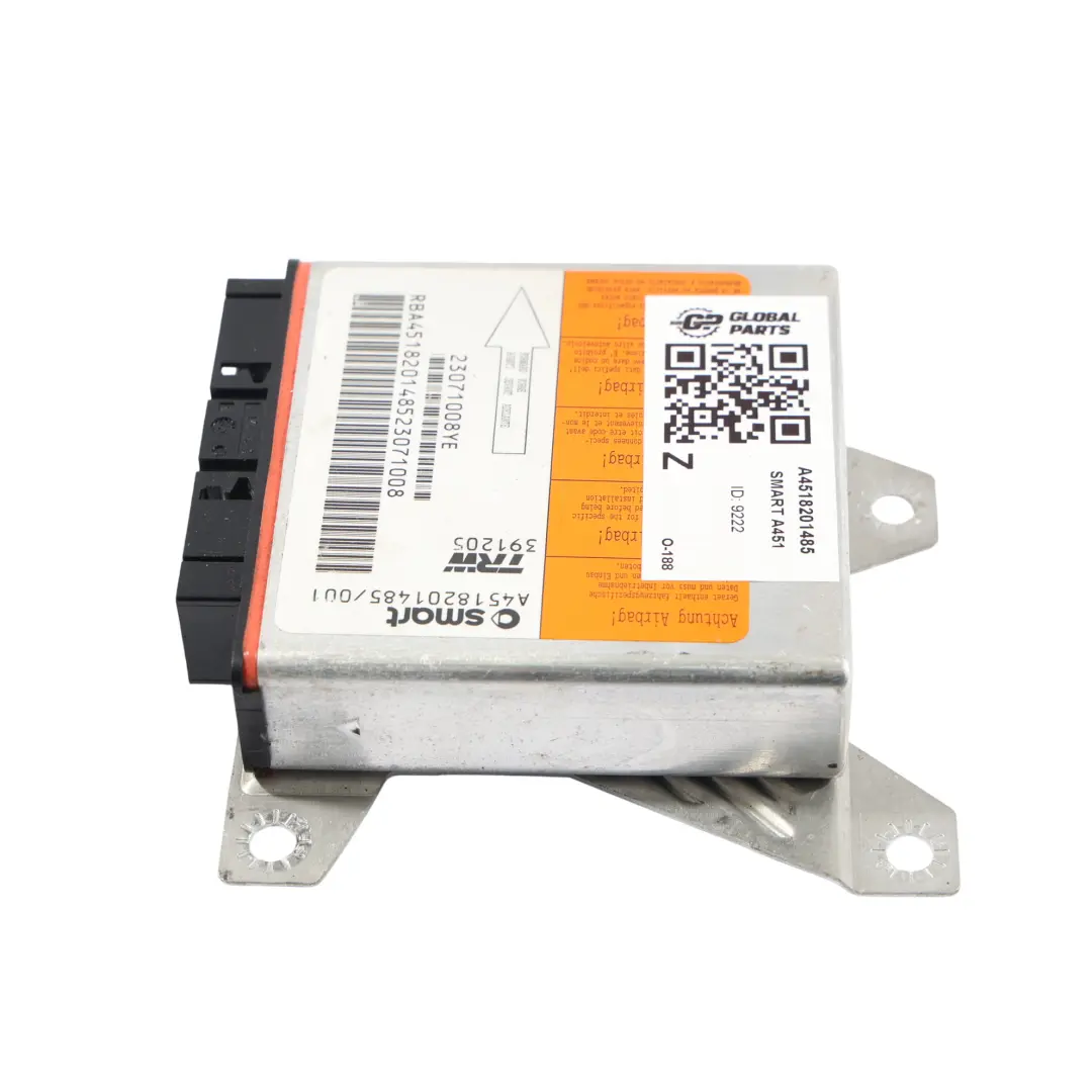 Moduł Sterownik Poduszek Powietrznych Airbag do Smart Fortwo 451 o numerze A4518201485 Smart Fortwo 451 Moduł Sterownik Poduszek Powietrznych Airbag - SKU A4518201485 - Numer Części A4518201485