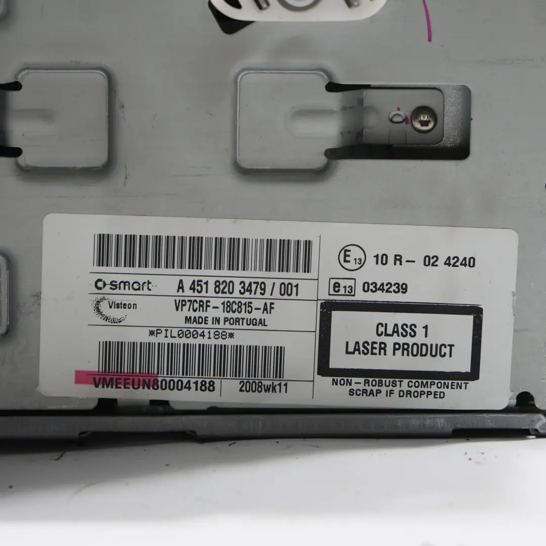 Smart Fortwo 451 Radio CD Radioodtwarzacz - SKU A4518203479 - Numer Części A4518203479