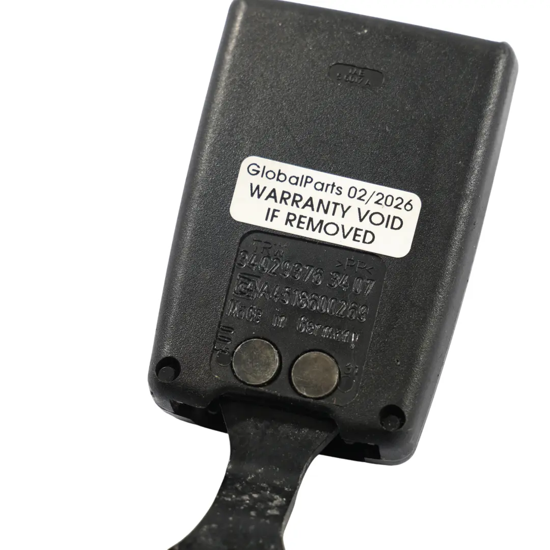 Belt Buckle Front Left N/S Latch Catch to Smart Fortwo 451 Seat with Part number A4518600269 Smart Fortwo 451 Seat Belt Buckle Front Left N/S Latch Catch - SKU A4518600269 - Part number A4518600269