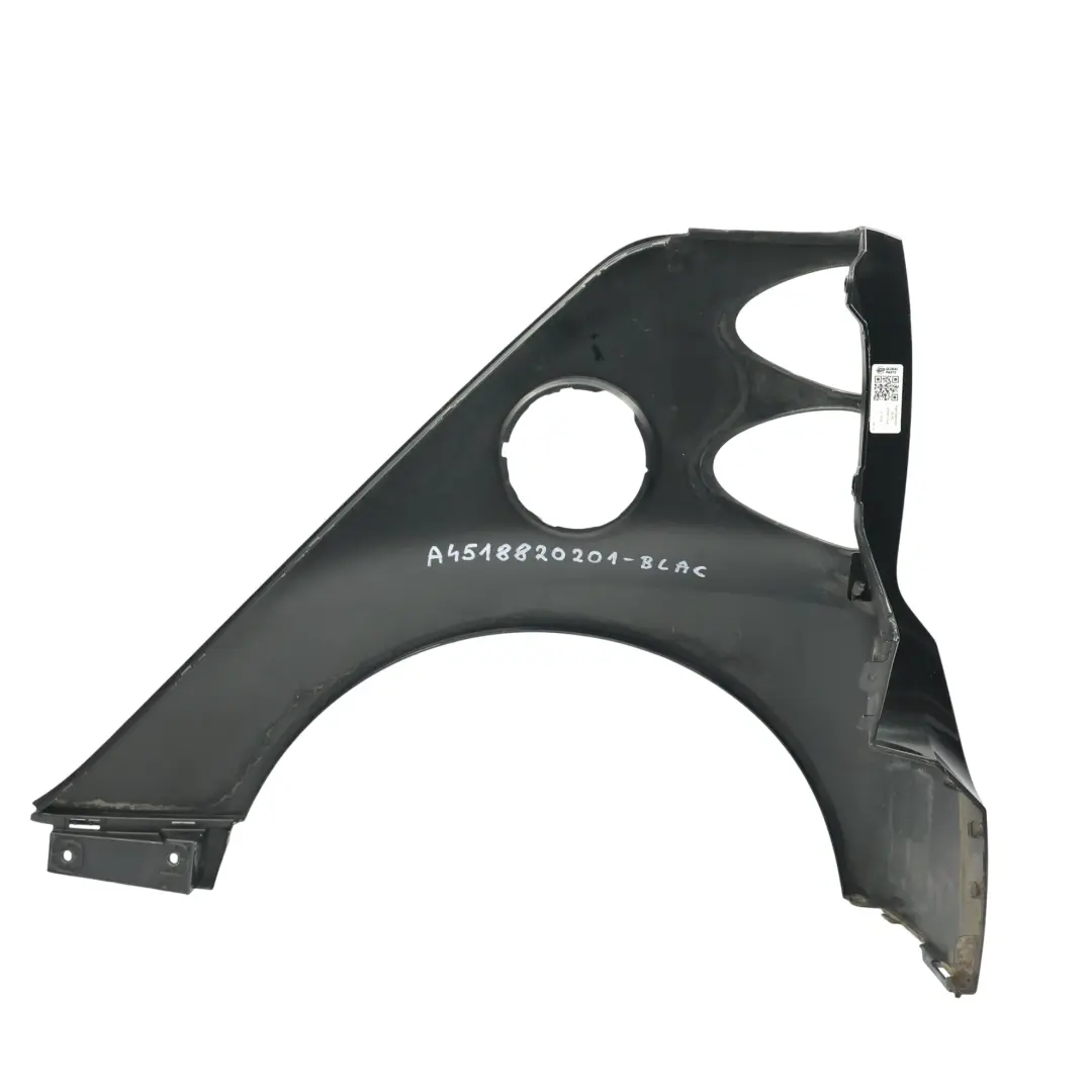 Smart Fortwo 451 Guardabarros Lateral Trasero Derecho Jack Black Negro - ECA - SKU A4518820201-BLAC - Número de pieza A4518820201