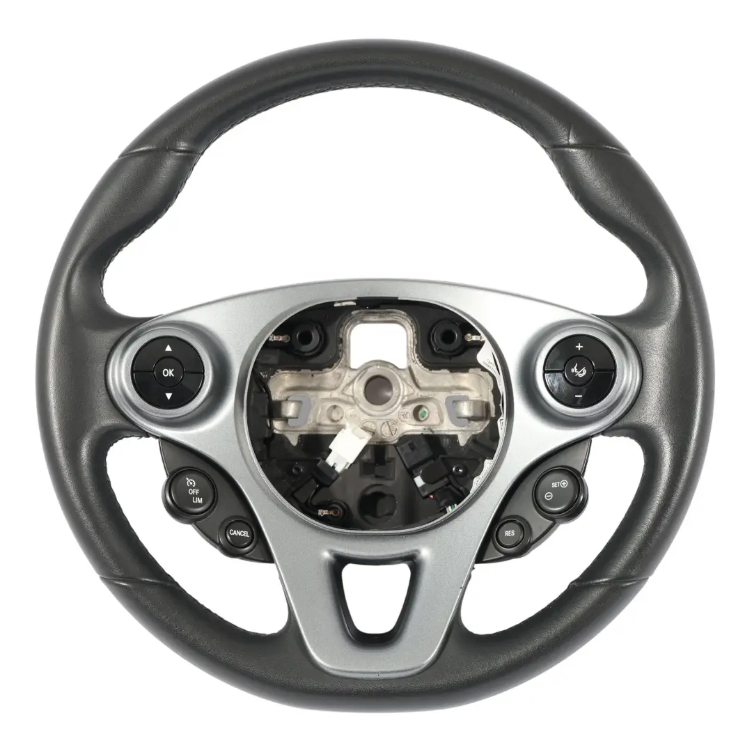 W453 Steering Wheel Black Leather Multifunction to SMART FORFOUR 453 with Part number A4534603500 SMART FORFOUR 453 W453 Steering Wheel Black Leather Multifunction - SKU A4534603500 - Part number A4534603500
