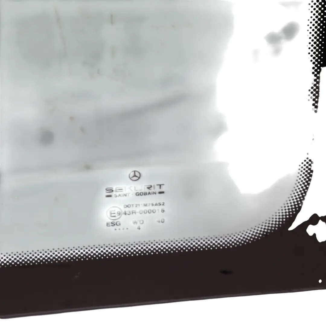 Left N/S Sliding Door Window Glass Tinted AS3 to Mercedes Vito Viano W639 Rear with Part number A6397351009 Mercedes Vito Viano W639 Rear Left N/S Sliding Door Window Glass Tinted AS3 - SKU A6397351009-1 - Part number A6397351009