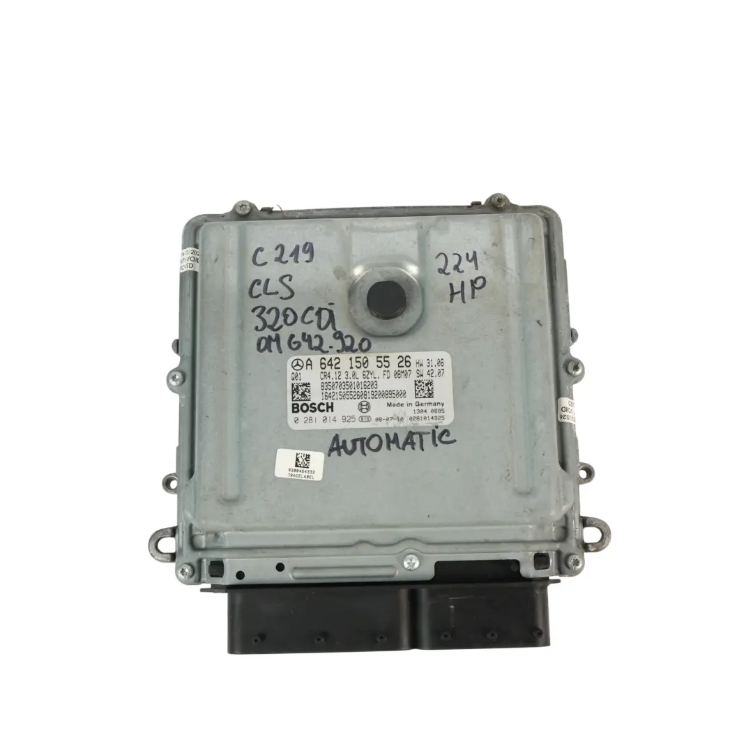 320CDI 224PS OM642.920 Motor Steuer Satz Automatik für Mercedes C219 CLS mit Teilenummer A6421505526 Mercedes C219 CLS 320CDI 224PS OM642.920 Motor Steuer Satz Automatik - SKU A6421505526-1 - Teilenummer A6421505526