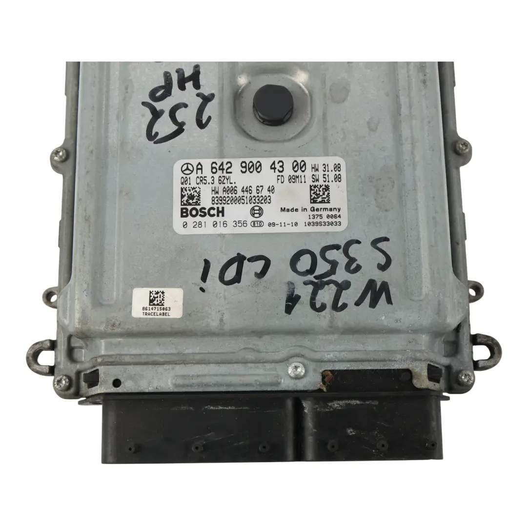 Sterownik Silnika ECU do Mercedes W221 o numerze A6429004300 Mercedes W221 Sterownik Silnika ECU - SKU A6429004300 - Numer Części A6429004300