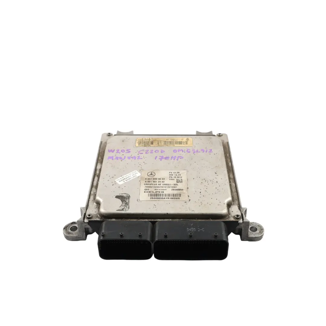 OM651.921 170CH Kit Calculateur Moteur Manuel pour Mercedes W205 C205 à propos du numéro de pièce A6519000603 Mercedes W205 C205 OM651.921 170CH Kit Calculateur Moteur Manuel - SKU A6519000603-3 - Numéro de pièce A6519000603