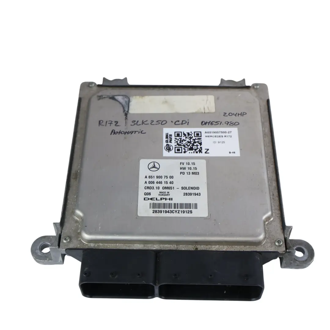 Mercedes SLK R172 250CDI OM651.980 Sterownik Silnika Automat - SKU A6519007500-27 - Numer Części A6519007500