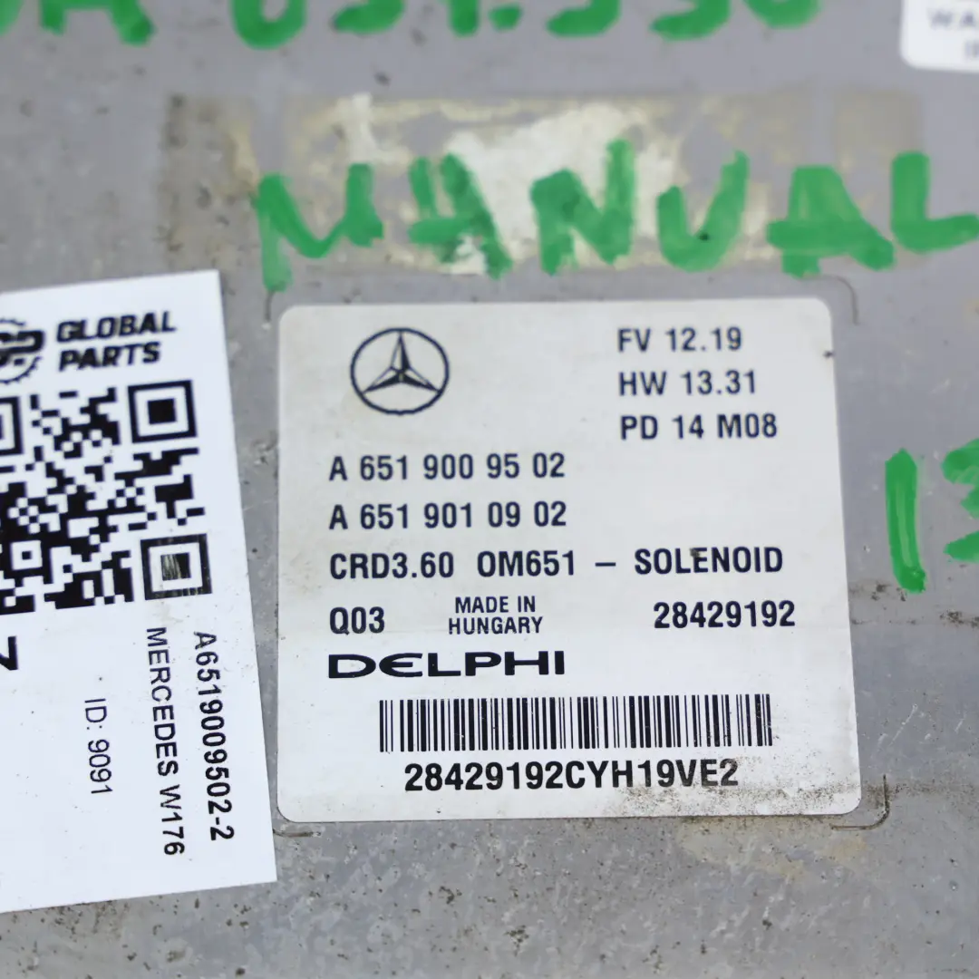 A200 CDI OM651.930 136PS Motor Modul ECU Manuelles für Mercedes W176 mit Teilenummer A6519009502 Mercedes W176 A200 CDI OM651.930 136PS Motor Modul ECU Manuelles - SKU A6519009502-2 - Teilenummer A6519009502