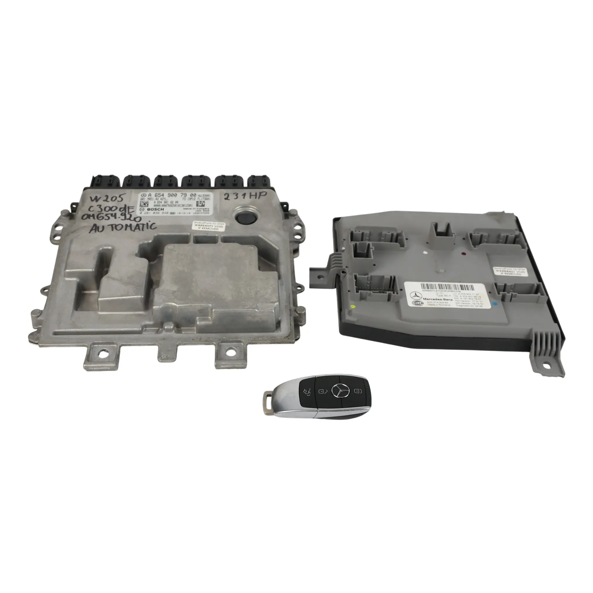 Mercedes W205 C300de OM654.920 306HP Engine Unit ECU Kit A6549007900 Automatic
