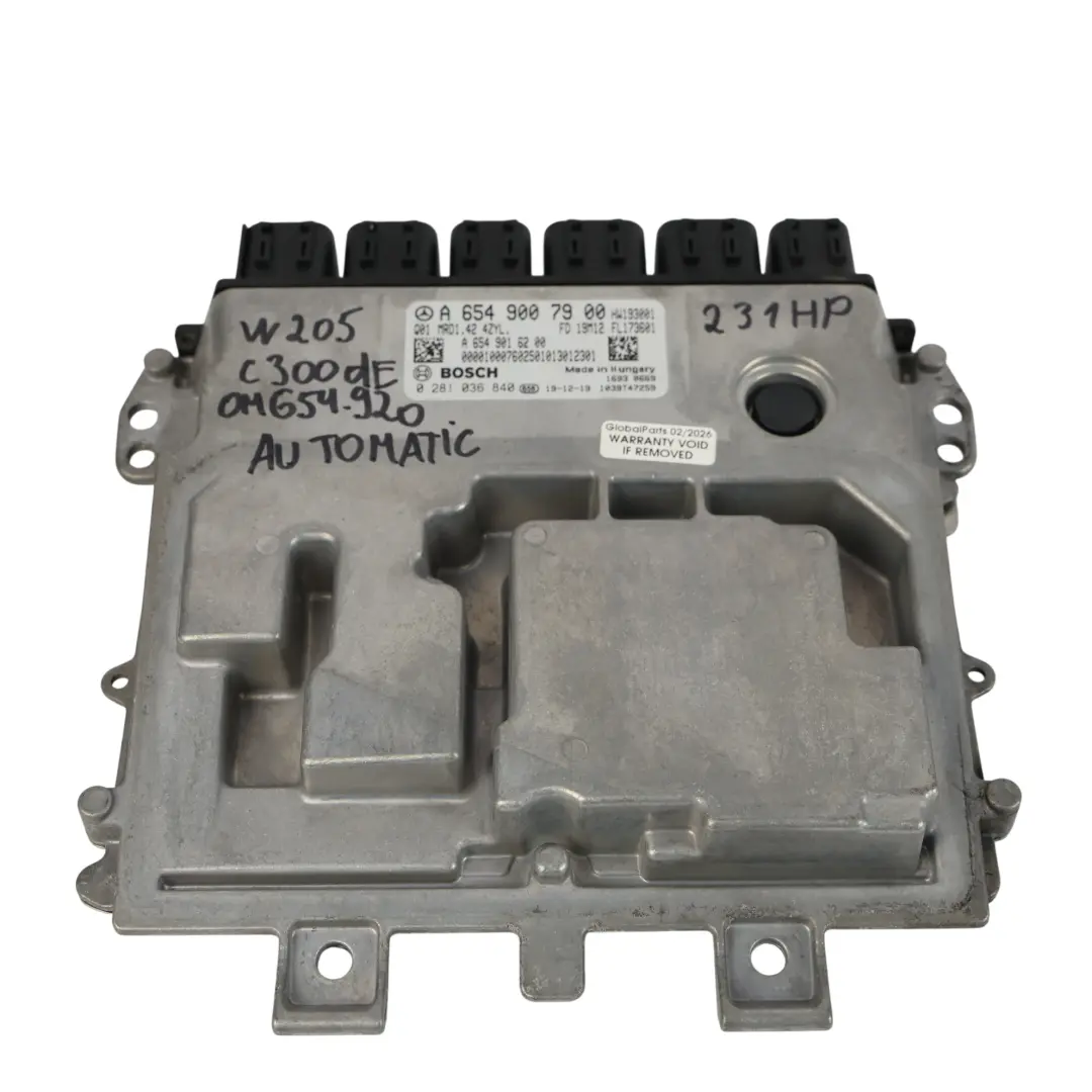 OM654.920 306PS Motor Einheit ECU Kit Automatik für Mercedes W205 C300De mit Teilenummer A6549007900 Mercedes W205 C300De OM654.920 306PS Motor Einheit ECU Kit Automatik - SKU A6549007900-1 - Teilenummer A6549007900