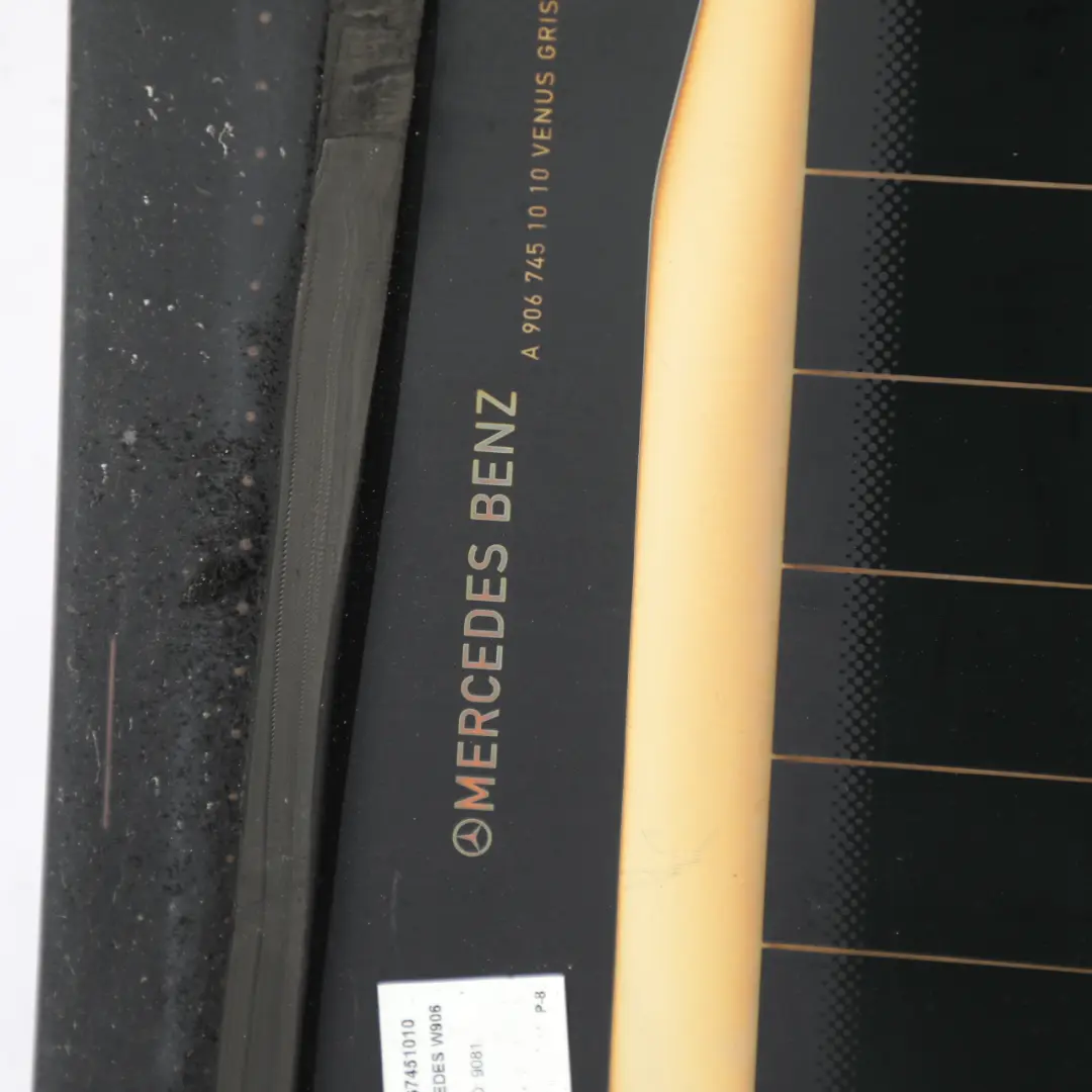 Door Window Rear Left N/S Boot Lid Glass Tinted AS3 to Mercedes Sprinter W906 with Part number A9067451010 Mercedes Sprinter W906 Door Window Rear Left N/S Boot Lid Glass Tinted AS3 - SKU A9067451010 - Part number A9067451010