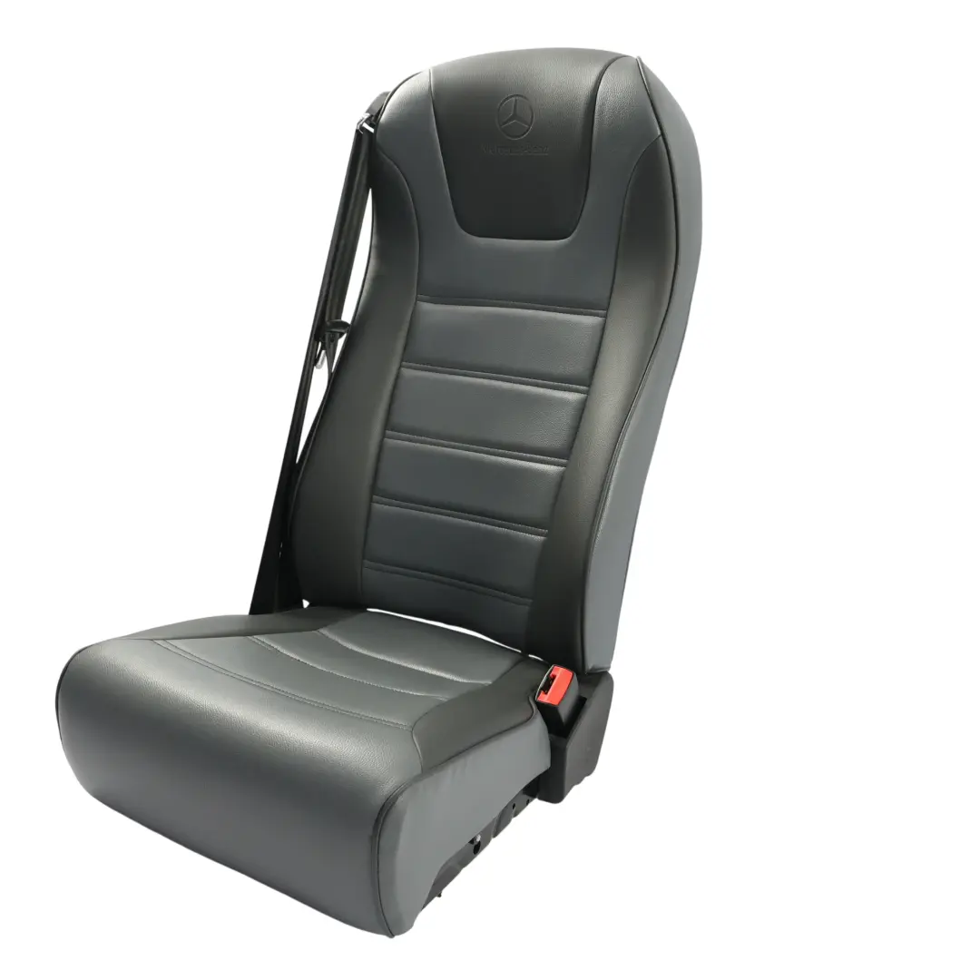 Mercedes W906 Asiento Individual Trasero Derecho Interior Cuero Negro - SKU A9069501600-1 - Número de pieza A9069501600