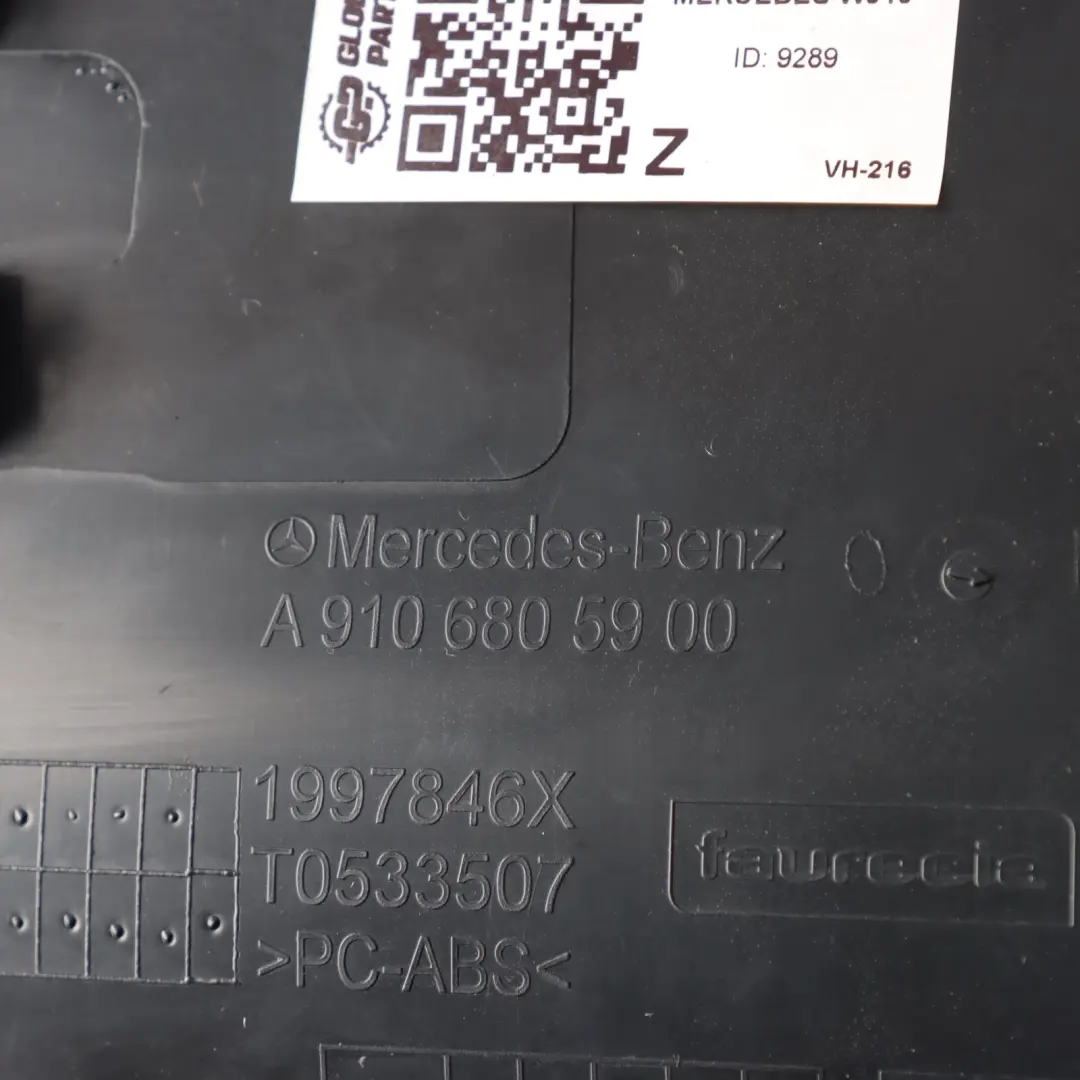 Mercedes W907 Dashboard Storage Tray Upper Centre Glove Box Black - SKU A9106805900-1 - Part number A9106805900