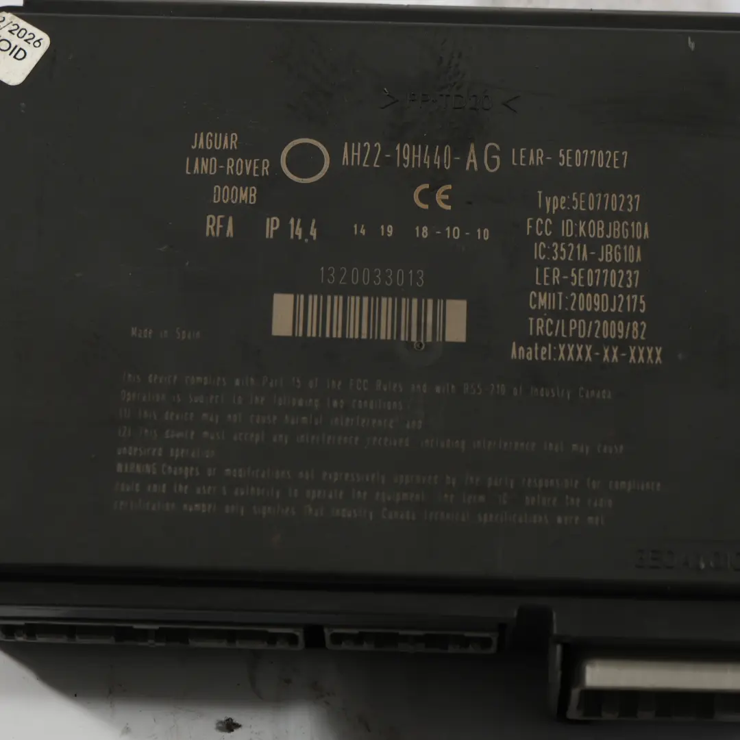 Schlüsselloses Zugangs Kontrollmodul für Land Rover Discovery 4 L319 mit Teilenummer AH22-19H440-AG Land Rover Discovery 4 L319 Schlüsselloses Zugangs Kontrollmodul - SKU AH22-19H440-AG - Teilenummer AH22-19H440-AG