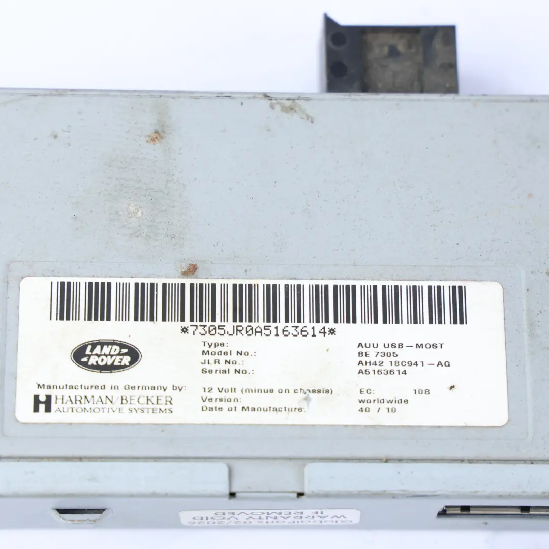 Land Rover Discovery 4 L319 Módulo Unidad Control Estéreo USB - SKU AH42-18C941-AG - Número de pieza AH42-18C941-AG