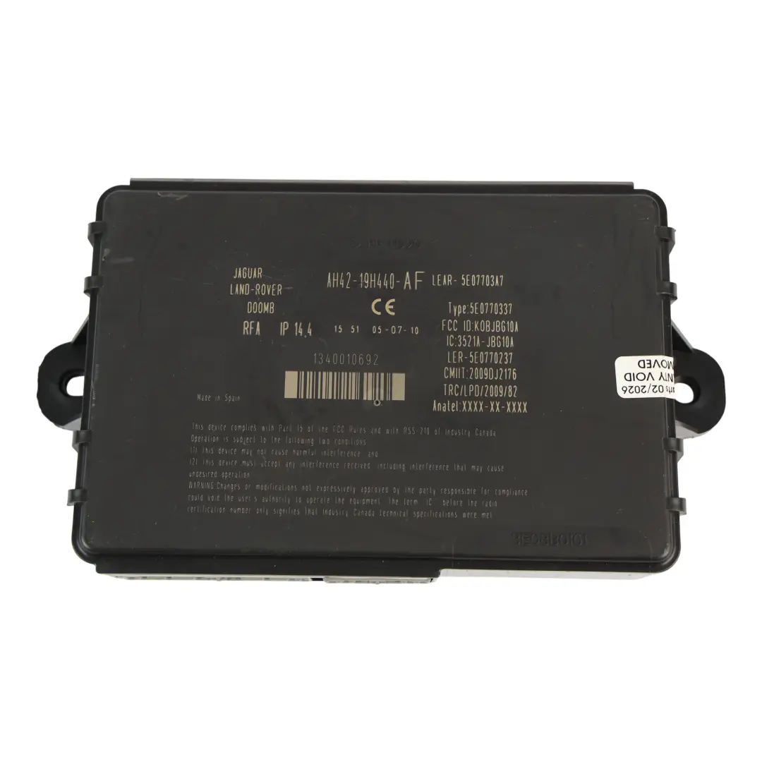 Moduł Dostępu Bezkluczykowego Keyless do Range Rover L322 o numerze AH42-19H440-AF Range Rover L322 Moduł Dostępu Bezkluczykowego Keyless - SKU AH42-19H440-AF - Numer Części AH42-19H440-AF