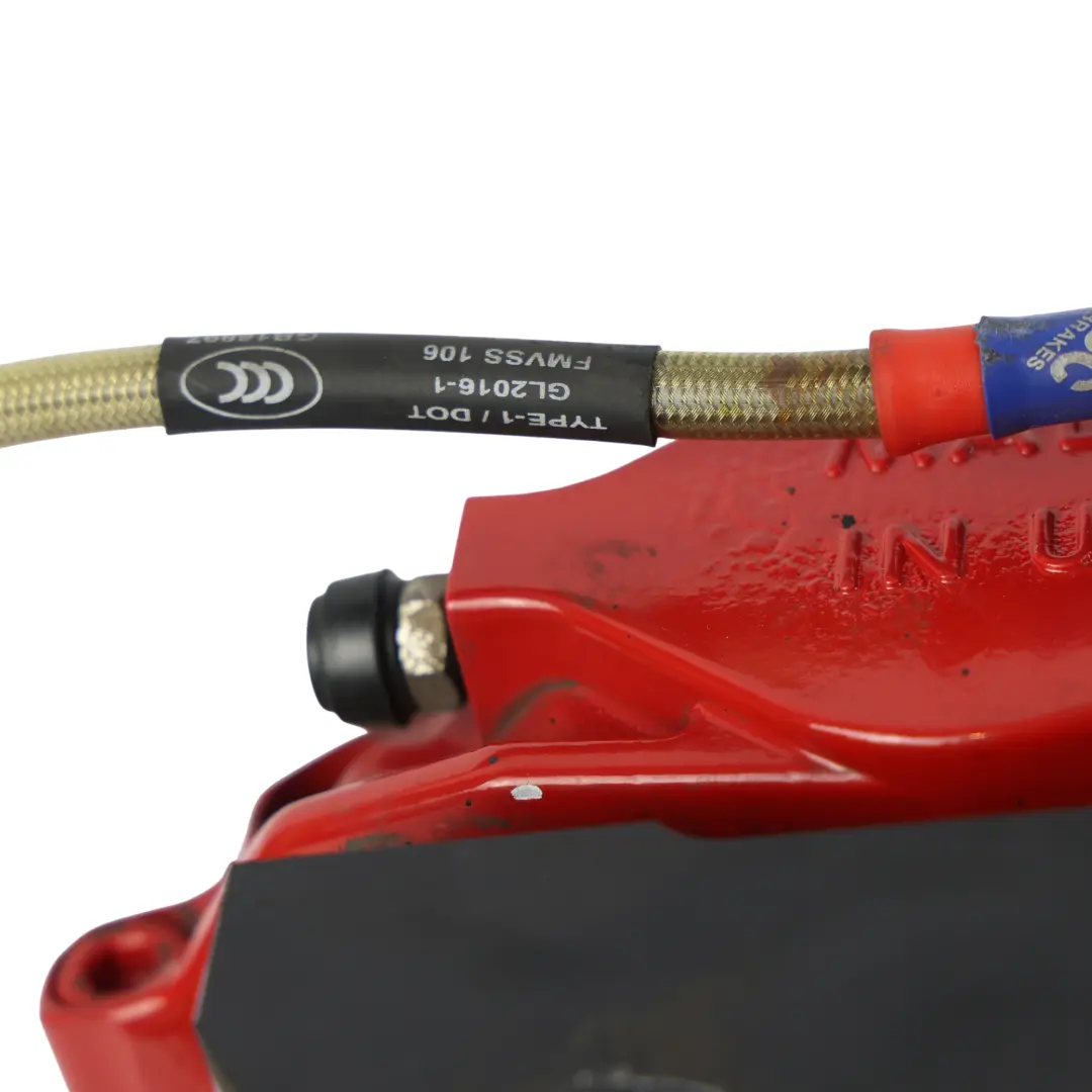 Mk8 GTI EBC Apollo 6 Pot Front Brake Caliper Kit 355mm Red to Volkswagen Golf Mk7 R with Part number BBK033 Volkswagen Golf Mk7 R Mk8 GTI EBC Apollo 6 Pot Front Brake Caliper Kit 355mm Red - SKU BBK033-1 - Part number BBK033