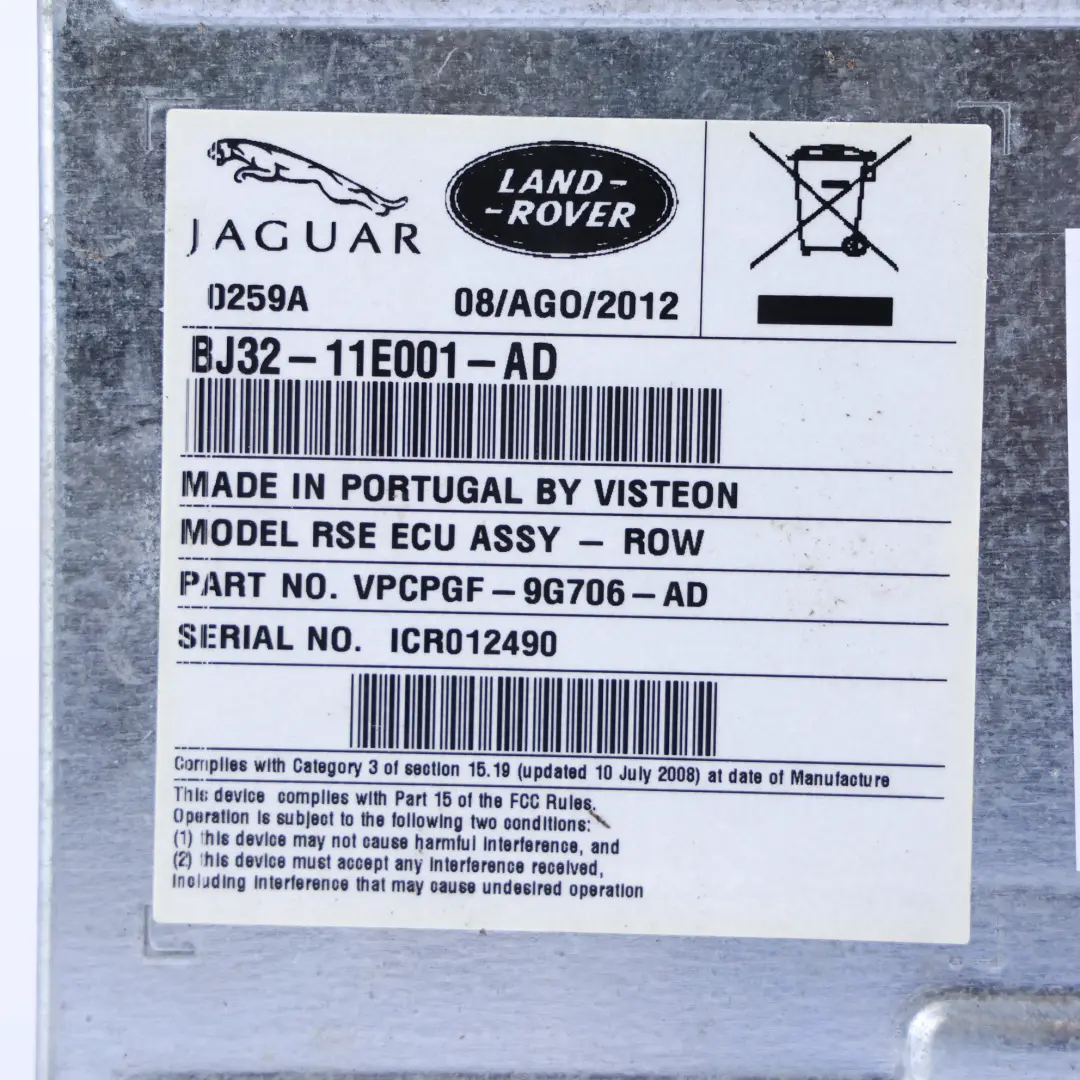 Module Commande Multimédia Familial pour Land Rover Discovery 4 L319 à propos du numéro de pièce BJ32-11E001-AD Land Rover Discovery 4 L319 Module Commande Multimédia Familial - SKU BJ32-11E001-AD - Numéro de pièce BJ32-11E001-AD
