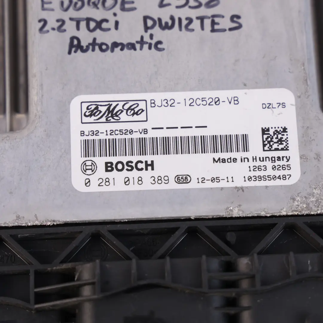 190CH Calculateur Moteur Automat pour Range Rover Evoque L538 2.2 TDCI à propos du numéro de pièce BJ32-12C520-VB Range Rover Evoque L538 2.2 TDCI 190CH Calculateur Moteur Automat - SKU BJ32-12C520-VB - Numéro de pièce BJ32-12C520-VB