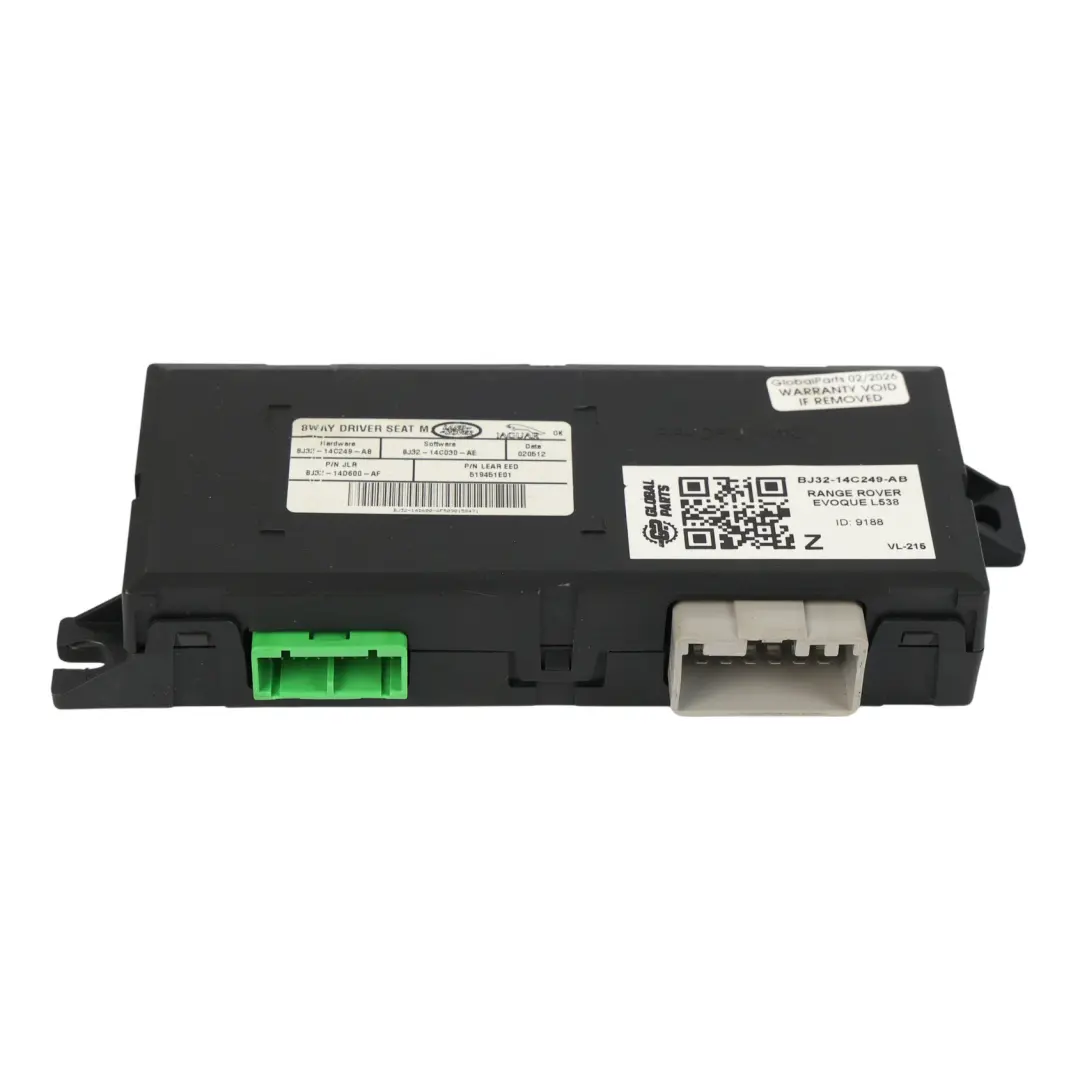 Modulo Di Controllo Sedili ECU per Range Rover Evoque L538 con numero di parte BJ32-14C249-AB Range Rover Evoque L538 Modulo Di Controllo Sedili ECU - SKU BJ32-14C249-AB - Numero di parte BJ32-14C249-AB
