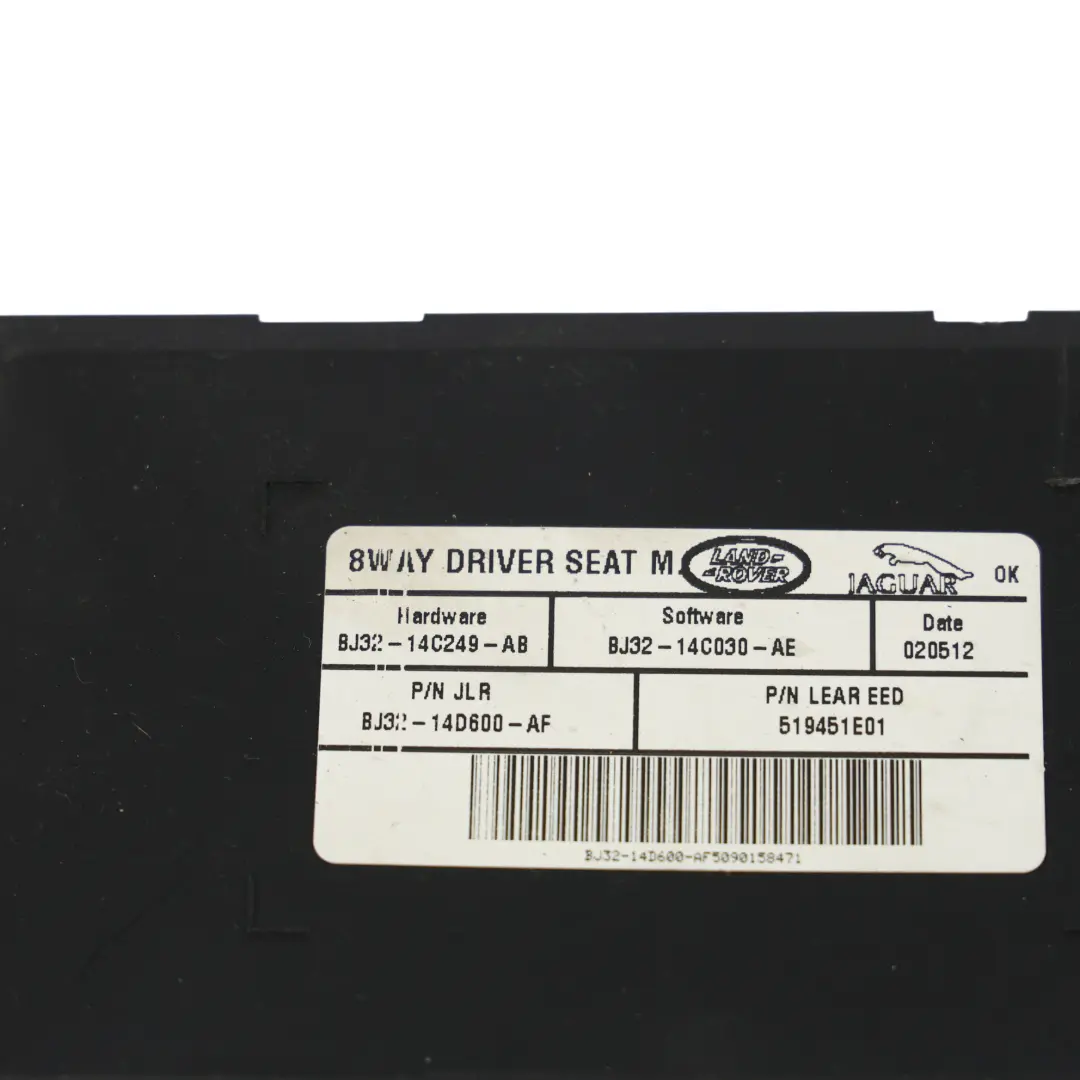 Control Module Unit ECU to Range Rover Evoque L538 Seat with Part number BJ32-14C249-AB Range Rover Evoque L538 Seat Control Module Unit ECU - SKU BJ32-14C249-AB - Part number BJ32-14C249-AB