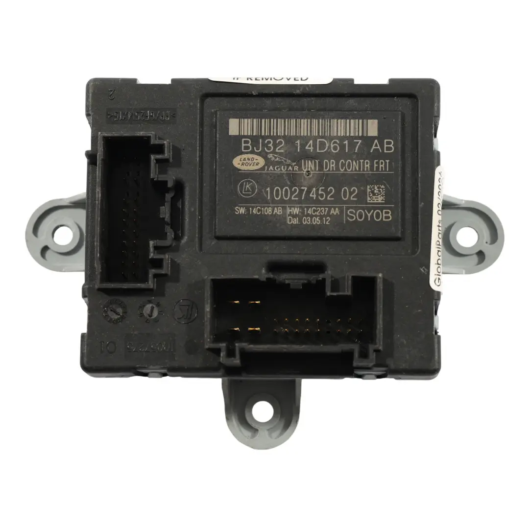 Range Rover Evoque L538 Modulo Porta ECU Anteriore Sinistro - SKU BJ32-14D617-AB - Numero di parte BJ32-14D617-AB