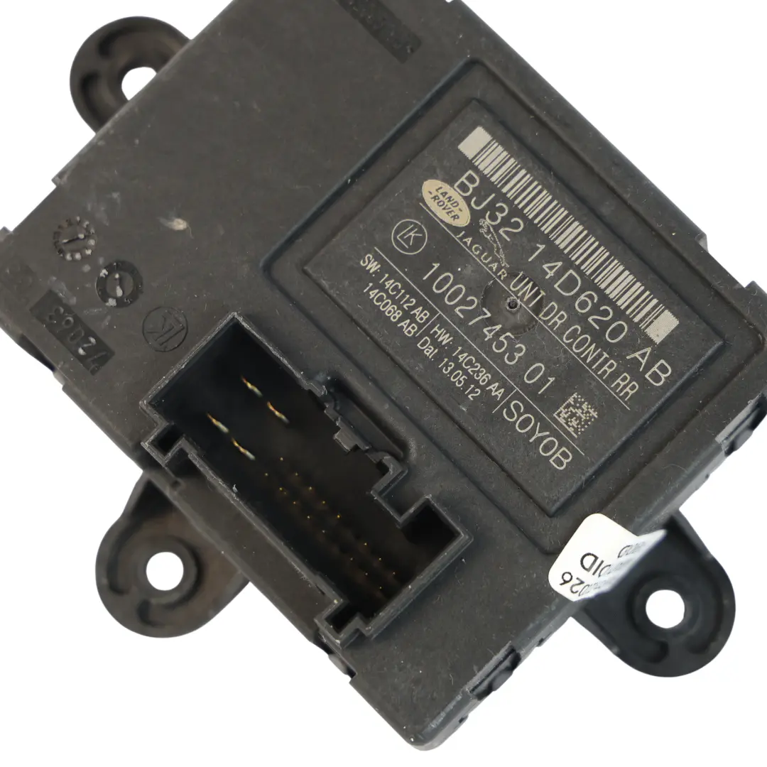 Door Control Unit Module to Range Rover Evoque L538 Rear with Part number BJ32-14D620-AB Range Rover Evoque L538 Rear Door Control Unit Module - SKU BJ32-14D620-AB - Part number BJ32-14D620-AB