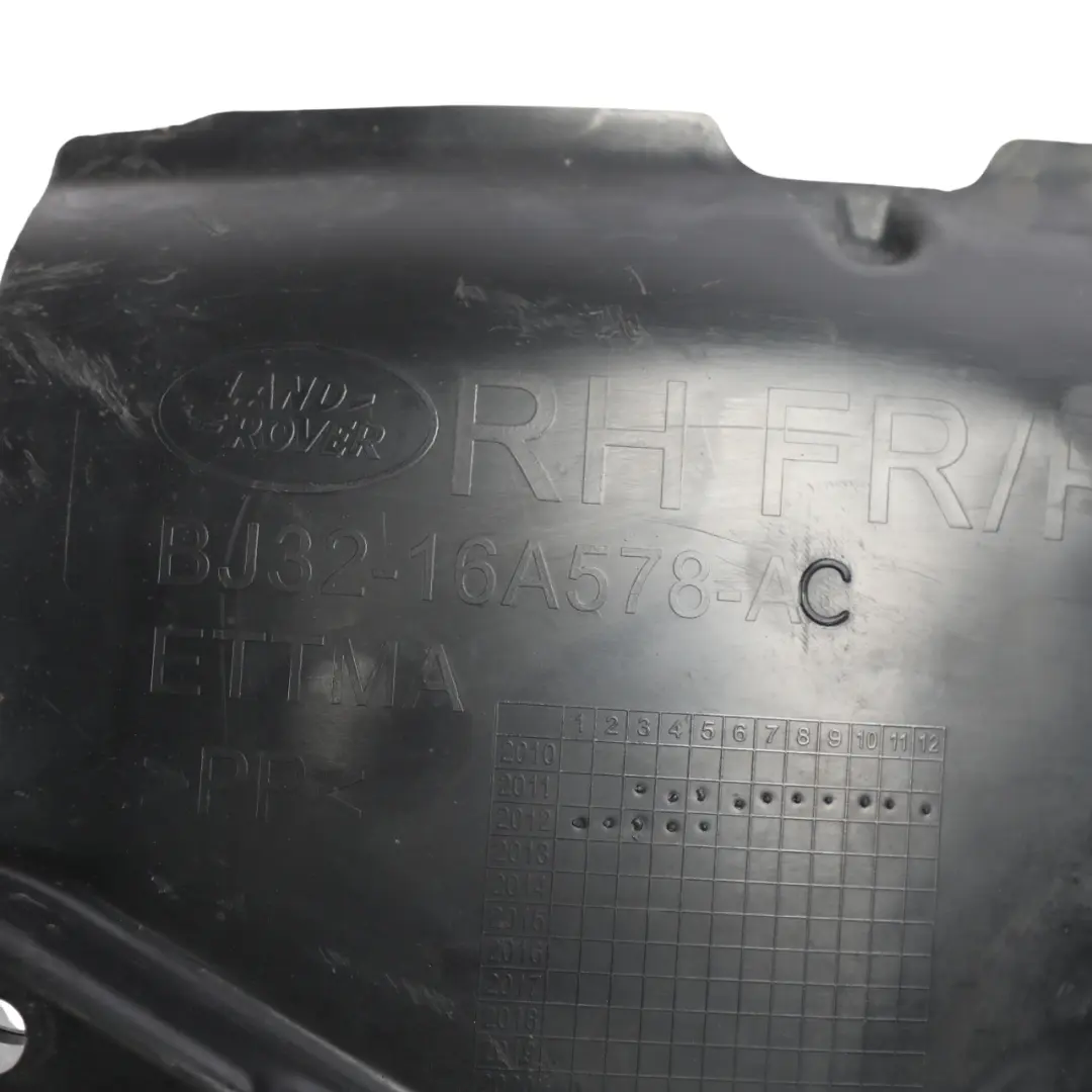 Arch Splash Guard Right O/S to Range Rover Evoque L538 Rear Wheel with Part number BJ32-16A578-AC Range Rover Evoque L538 Rear Wheel Arch Splash Guard Right O/S - SKU BJ32-16A578-AC - Part number BJ32-16A578-AC