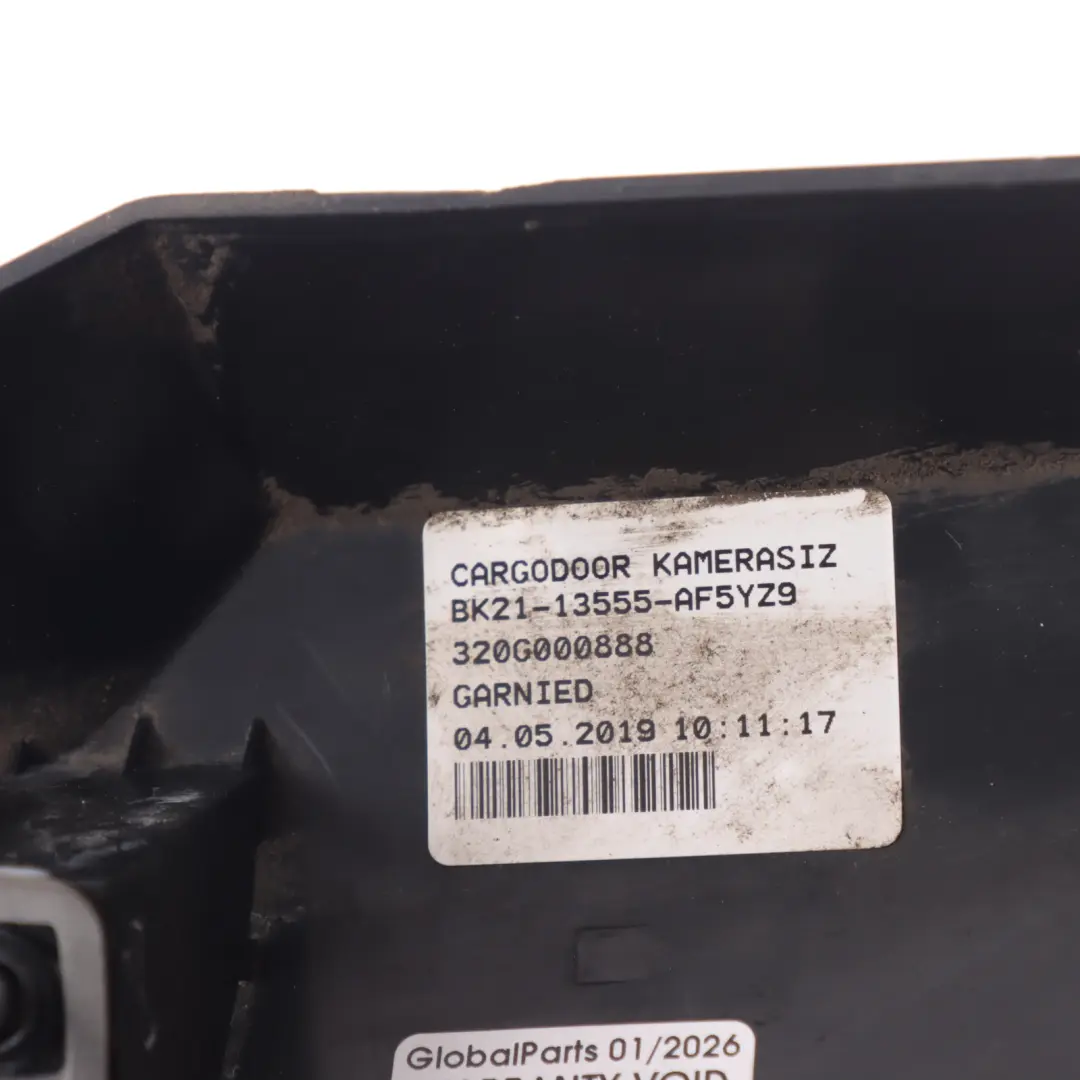 Ford Transit Custom Rear Tailgate Cover Trim Moulding Number Plate BK2113555AFW - SKU BK21-13555-AFW-1 - Part number BK21-13555-AFW