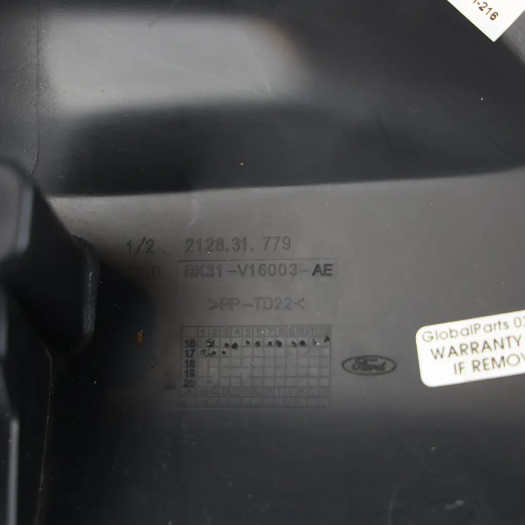 Ford Transit Mk8 Wing Mirror Triangle Trim Cover Black Left N/S - SKU BK31-V16003-AE - Part number BK31-V16003-AE