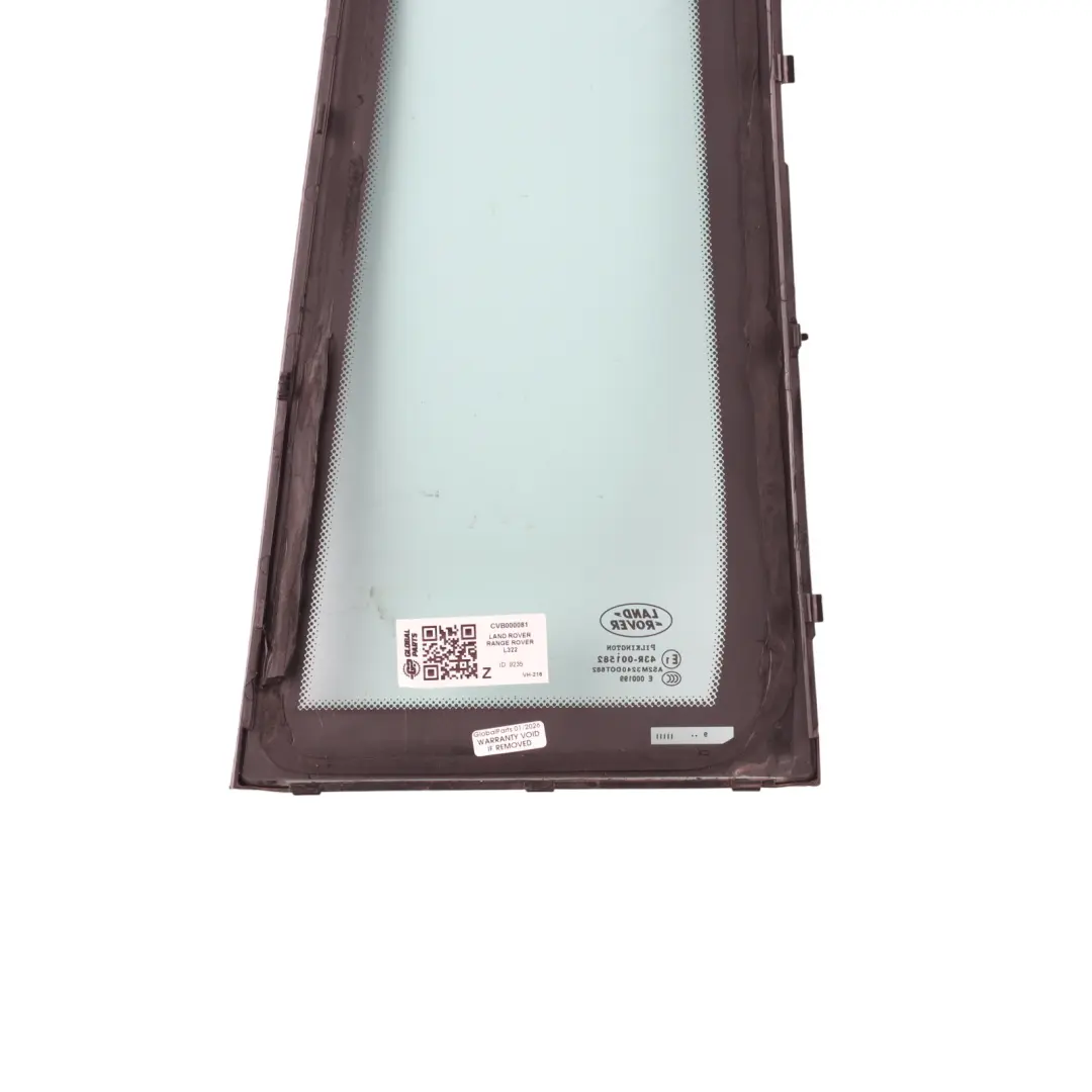 Range Rover Mk3 L322 Rear Door Quarter Glass Right O/S Green AS2 - SKU CVB000081 - Part number CVB000081