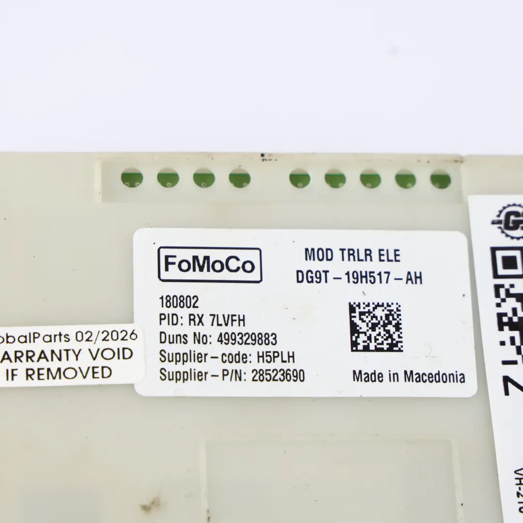 Ford Ranger Mk3 T6 Abschleppstange Anhängersteuerungsmodul - SKU DG9T-19H517-AH - Teilenummer DG9T-19H517-AH