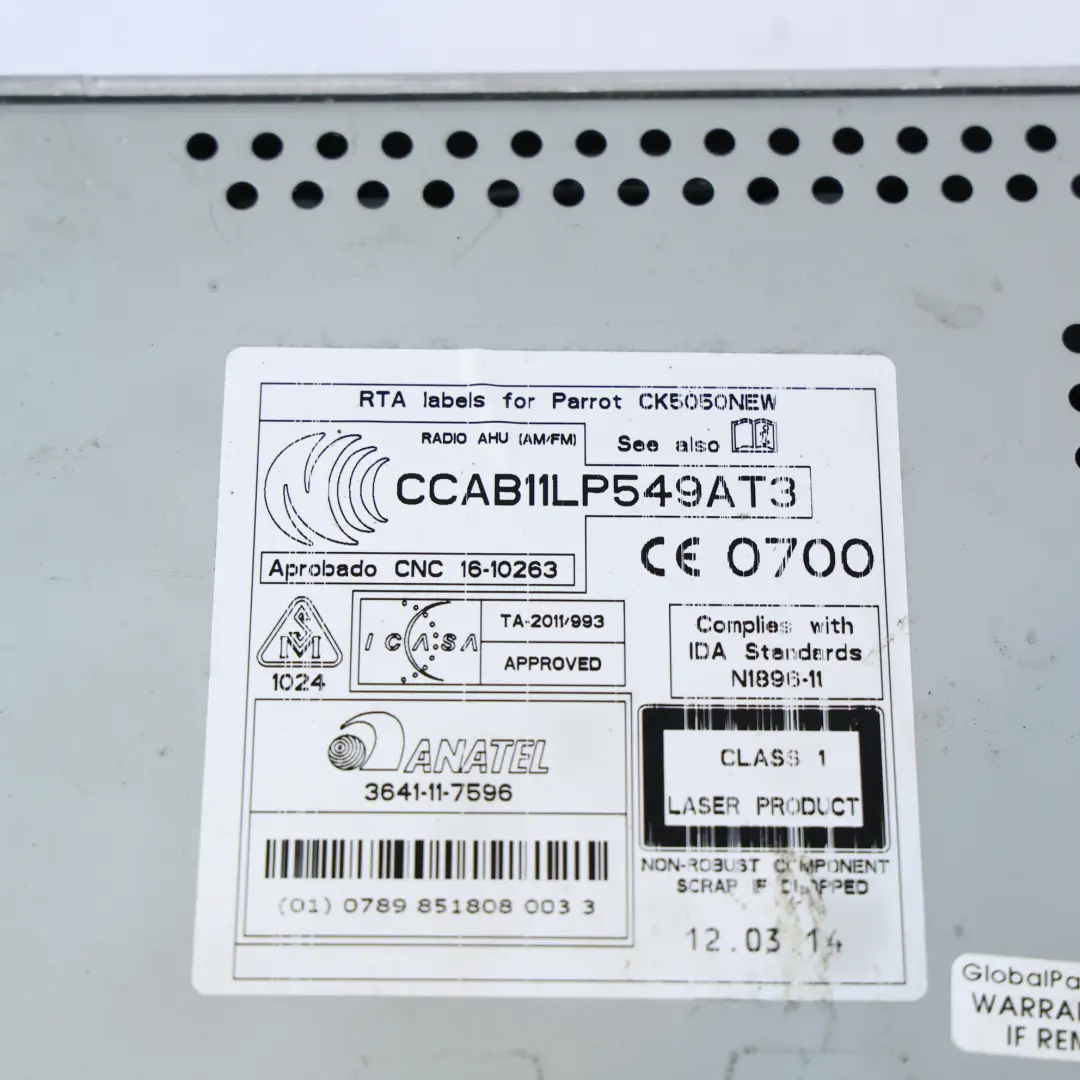 Land Rover Freelander 2 L359 Autoradio DAB Avec Lecteur CD - SKU DH52-18C815-BC - Numéro de pièce DH52-18C815-BC