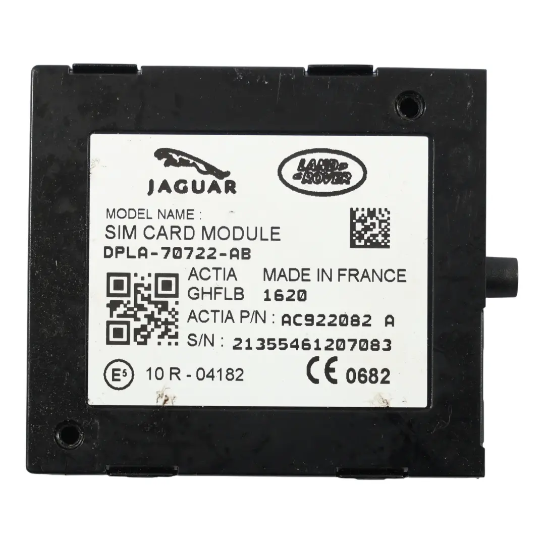Land Rover Discovery Sport L550 Module Lecteur Carte SIM Unité ECU - SKU DPLA-70722-AB - Numéro de pièce DPLA-70722-AB