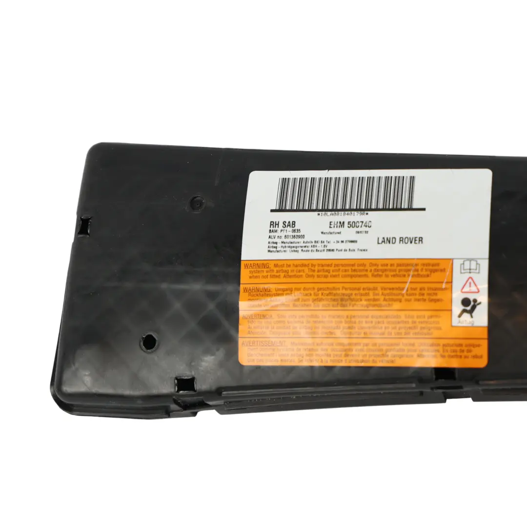 Módulo Aire Unidad Asiento Delantero Derecho para Range Rover Sport L320 con número de pieza EHM500740 Range Rover Sport L320 Módulo Aire Unidad Asiento Delantero Derecho - SKU EHM500740 - Número de pieza EHM500740