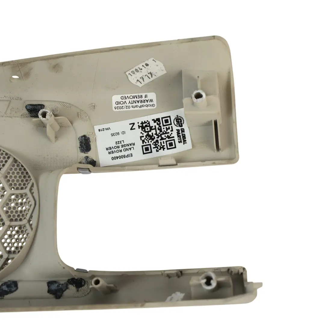 Griglia Altoparlante Scheda Porta Posteriore Destra per Range Rover L322 con numero di parte EIP500400 Range Rover L322 Griglia Altoparlante Scheda Porta Posteriore Destra - SKU EIP500400 - Numero di parte EIP500400