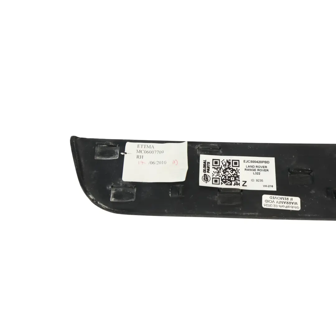 Range Rover L322 Door Card Trim Strip Black Front Rear Right O/S - SKU EJC500420PBD - Part number EJC500420PBD