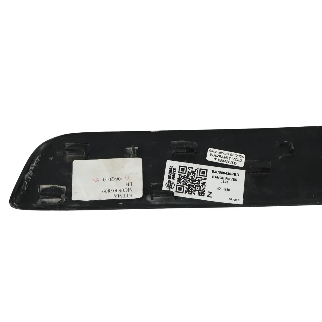 Range Rover L322 Listwa Ozdobna Drzwi Czarna Lewy Przód Tył - SKU EJC500430PBD - Numer Części EJC500430PBD