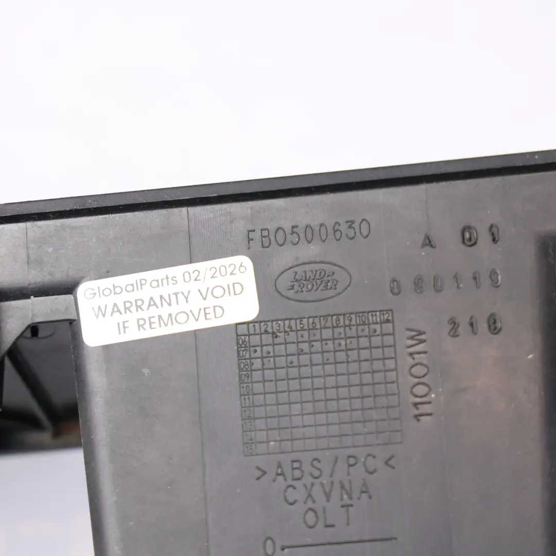 Embellecedor Unidad Salida Doble Toma 12 V para Land Rover Discovery 3 L319 con número de pieza FB0500630 Land Rover Discovery 3 L319 Embellecedor Unidad Salida Doble Toma 12 V - SKU FB0500630 - Número de pieza FB0500630