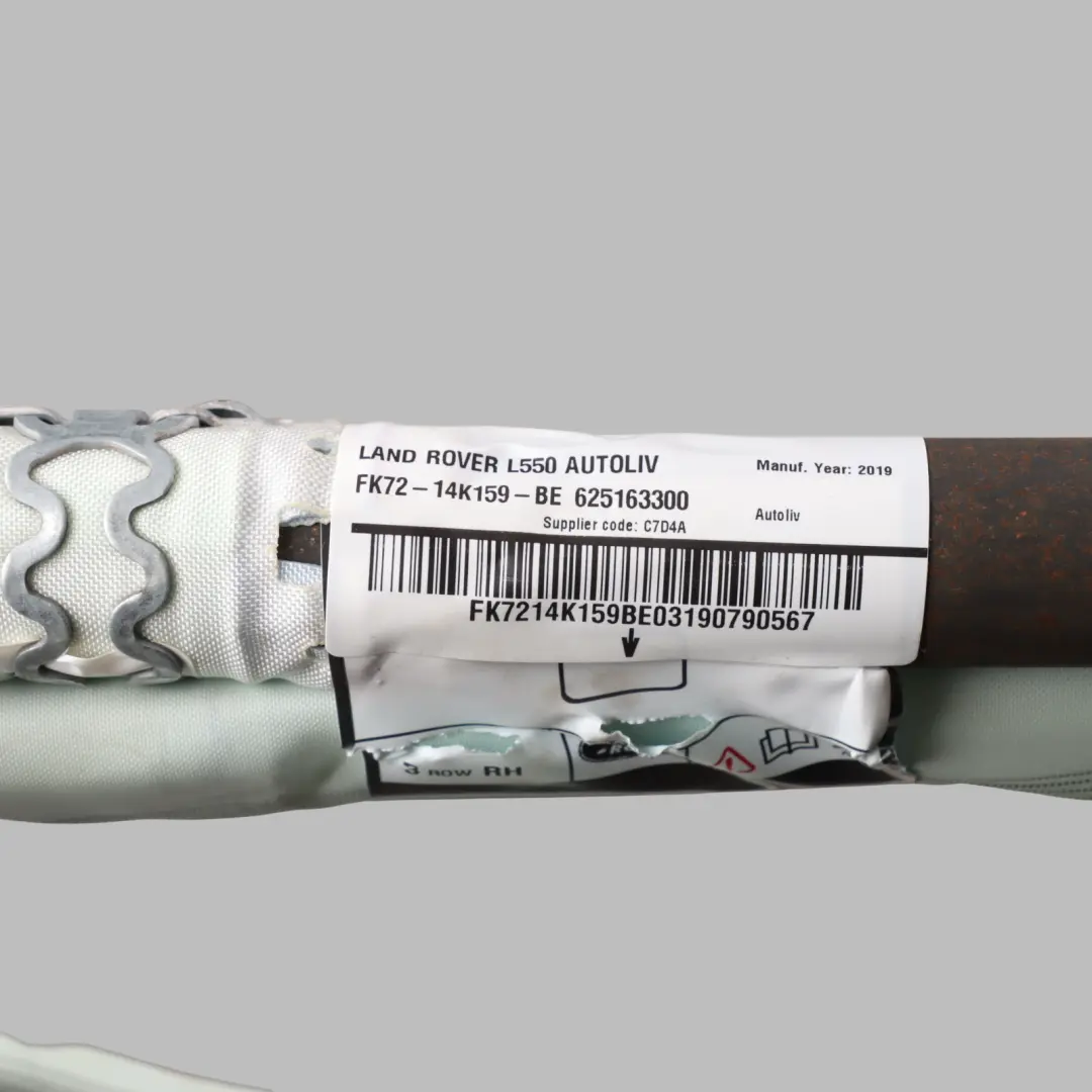 Row Air Module Roof Curtain Left N/S to Land Rover Discovery L550 3 with Part number FK72-14K159-BE Land Rover Discovery L550 3 Row Air Module Roof Curtain Left N/S - SKU FK72-14K159-BE - Part number FK72-14K159-BE