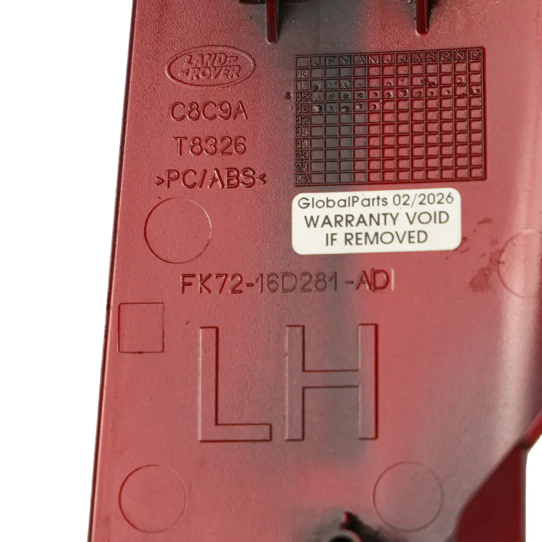 Błotnik Przedni Lewy Czerwony - 868 do Land Rover Sport L550 o numerze FK72-16D281-AD Land Rover Sport L550 Błotnik Przedni Lewy Czerwony - 868 - SKU FK72-16D281-AD-FIRE - Numer Części FK72-16D281-AD