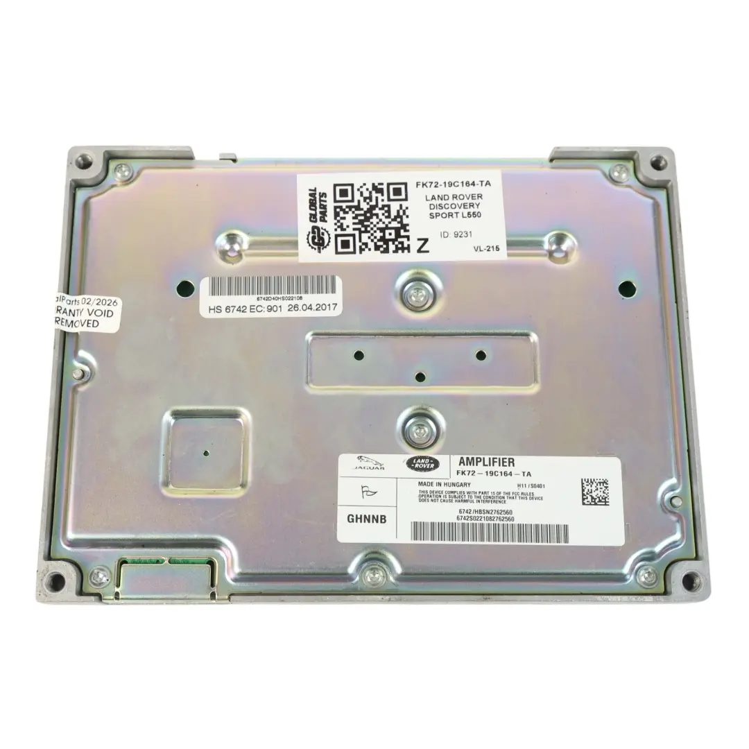 Audio Módulo Amplificador Sonido para Land Rover Discovery Sport L550 con número de pieza FK72-19C164-TA Land Rover Discovery Sport L550 Audio Módulo Amplificador Sonido - SKU FK72-19C164-TA - Número de pieza FK72-19C164-TA