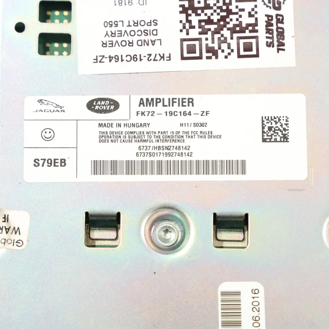 Radio Audio Amplificatore per Land Rover Discovery Sport L550 con numero di parte FK72-19C164-ZF Land Rover Discovery Sport L550 Radio Audio Amplificatore - SKU FK72-19C164-ZF - Numero di parte FK72-19C164-ZF
