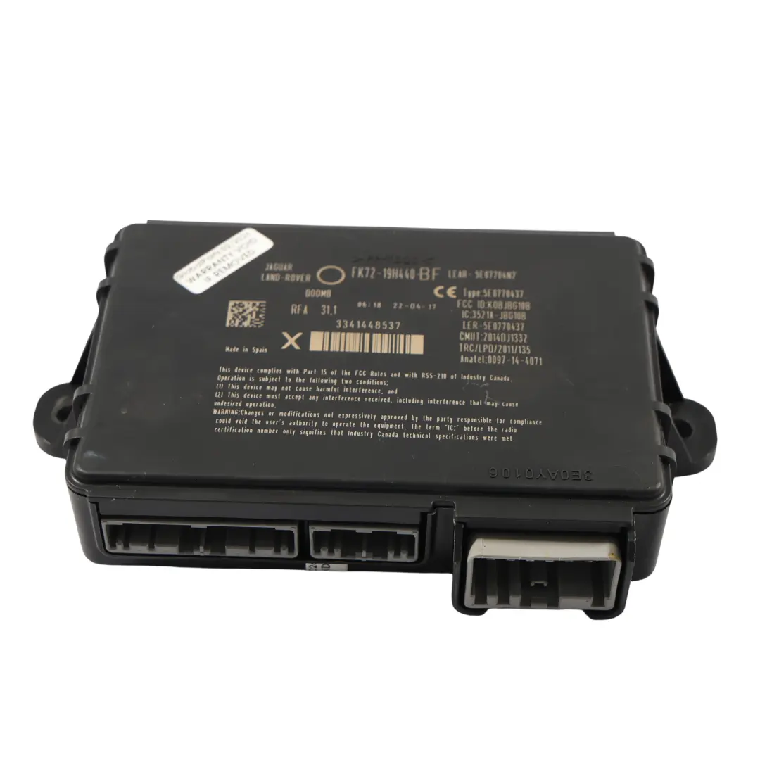 Schlüsselloses Modul Steuergerät für Land Rover Discovery Sport L550 mit Teilenummer FK72-19H440-BF Land Rover Discovery Sport L550 Schlüsselloses Modul Steuergerät - SKU FK72-19H440-BF - Teilenummer FK72-19H440-BF