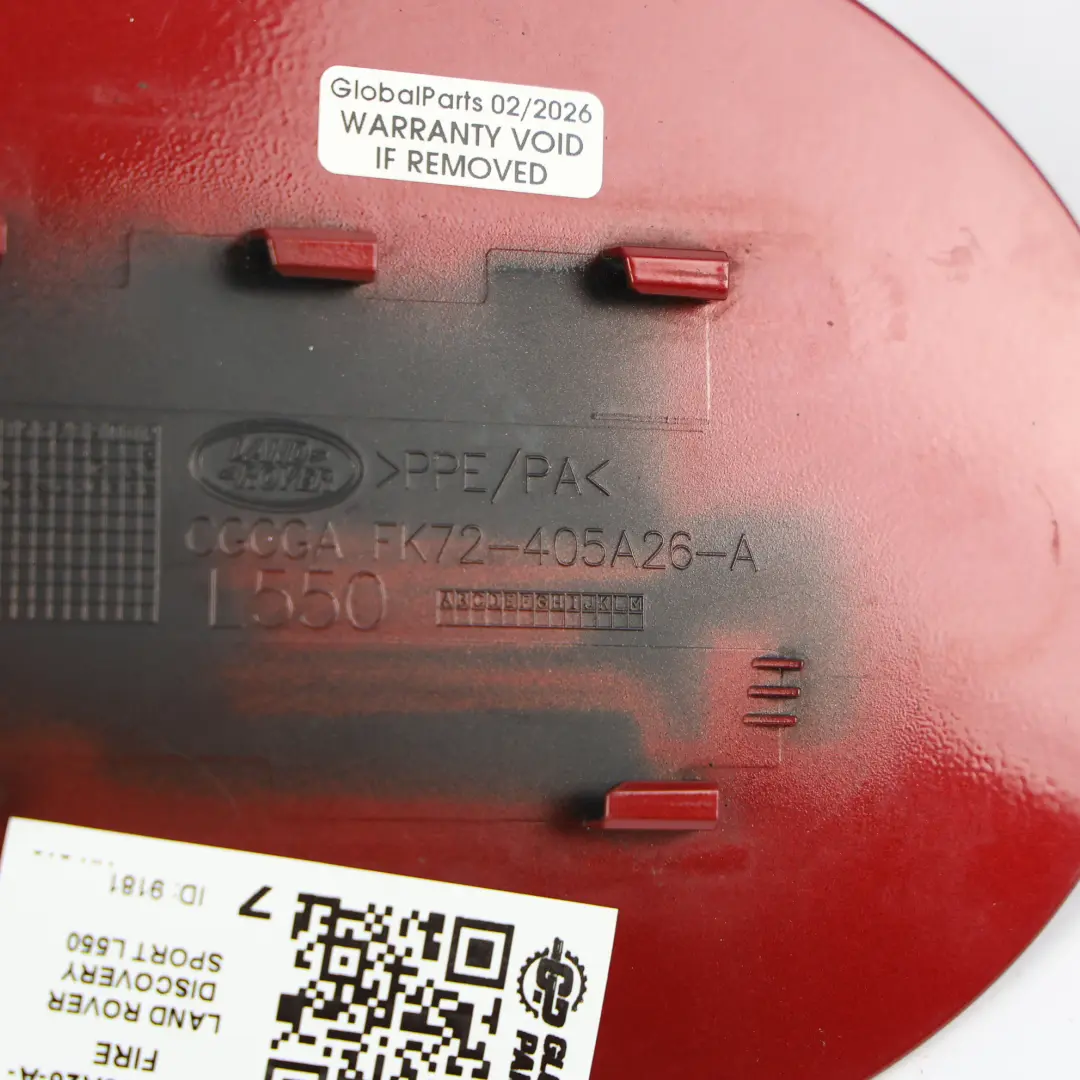 Land Rover Discovery L550 Couvercle Carburant Rouge Firenze - 868 - SKU FK72-405A26-A-FIRE - Numéro de pièce FK72-405A26-A
